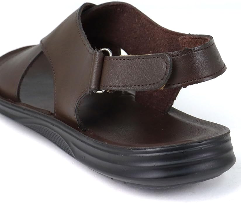 MGGMOKAY Mens Across Sandals Summer Leather Sandal Classic Soft Comfort Summer Shoes