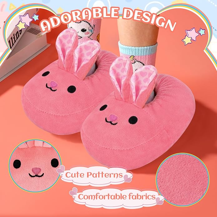 Guyarns Unisex Toddler Slippers,Girls Boys Christmas Slippers Little Big Kids Plush Warm House Shoes Bedroom Cute & Cozy Indoor Shoes