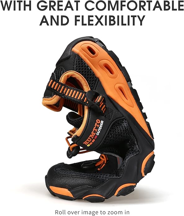 HUMTTO Men's Amphibious Water Shoes - Hiking Sandals for Men Outdoor Water Sandal Closed Toe Non-Slip River Shoes Summer Quick Drying Aqua Shoe