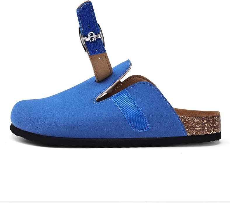 Torotto Kids Clogs Cork Footbed Slippers Arch Support Potato Shoes with Adjustable Buckle for Boys Girls