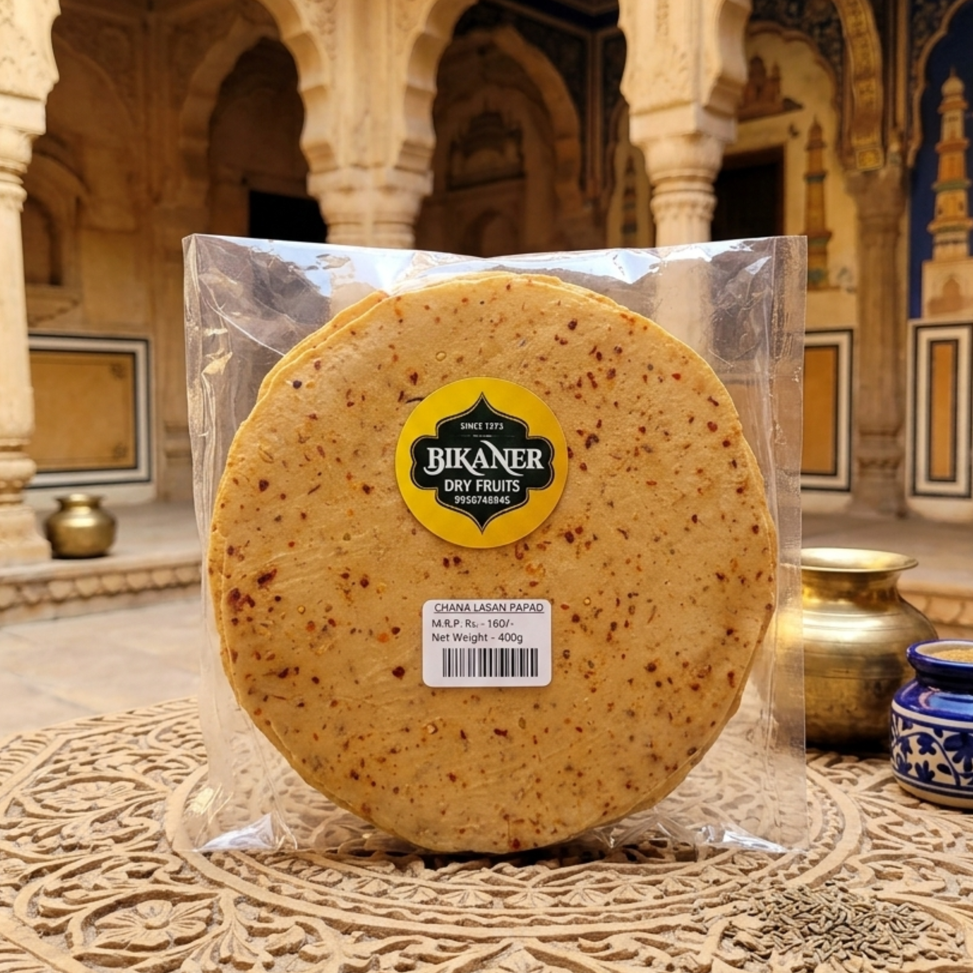 Chana Lasan Papad