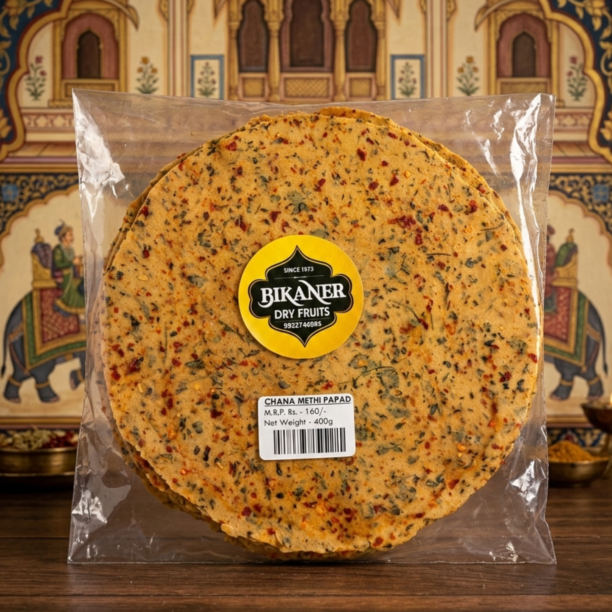 Chana Methi Papad