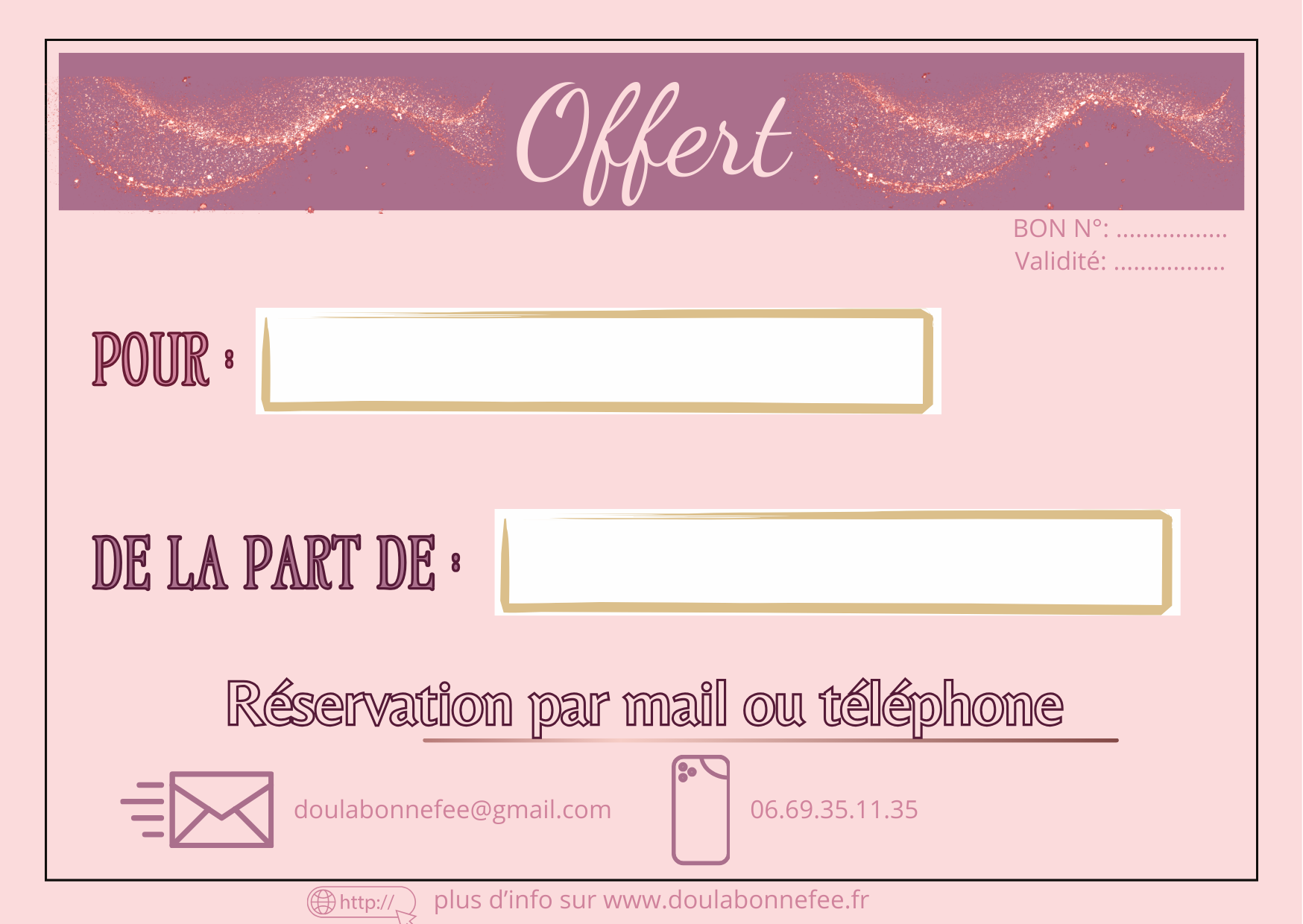 Carte cadeau rendez-vous doula