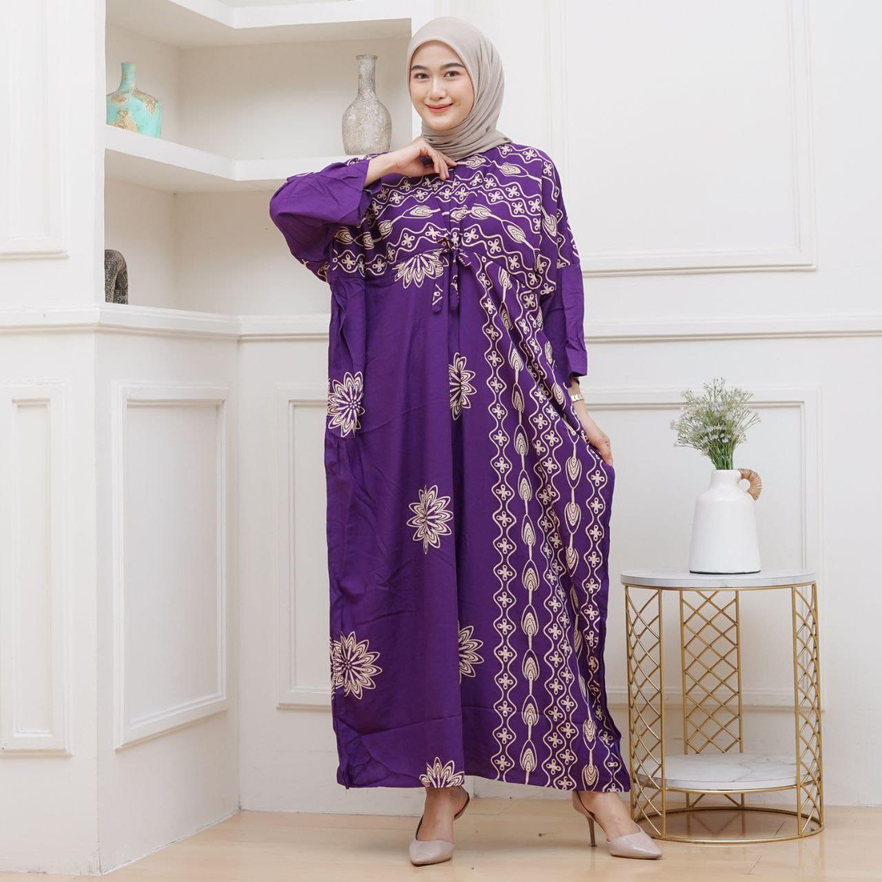Gamis Batik Ungu