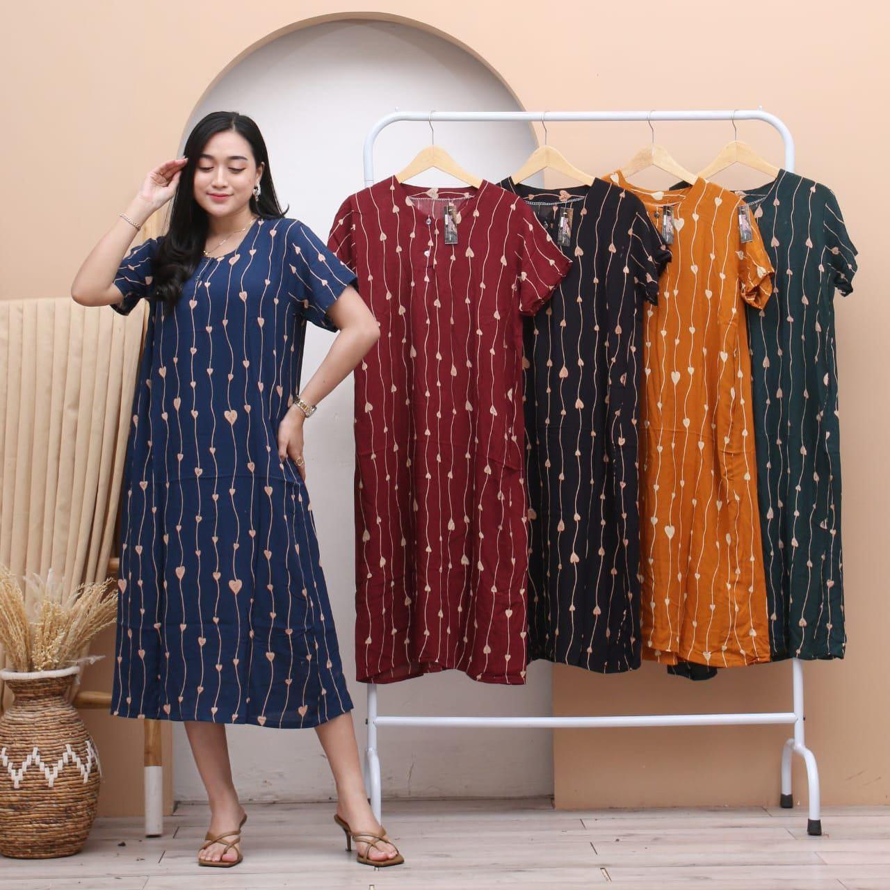 Dress wanita motif hati