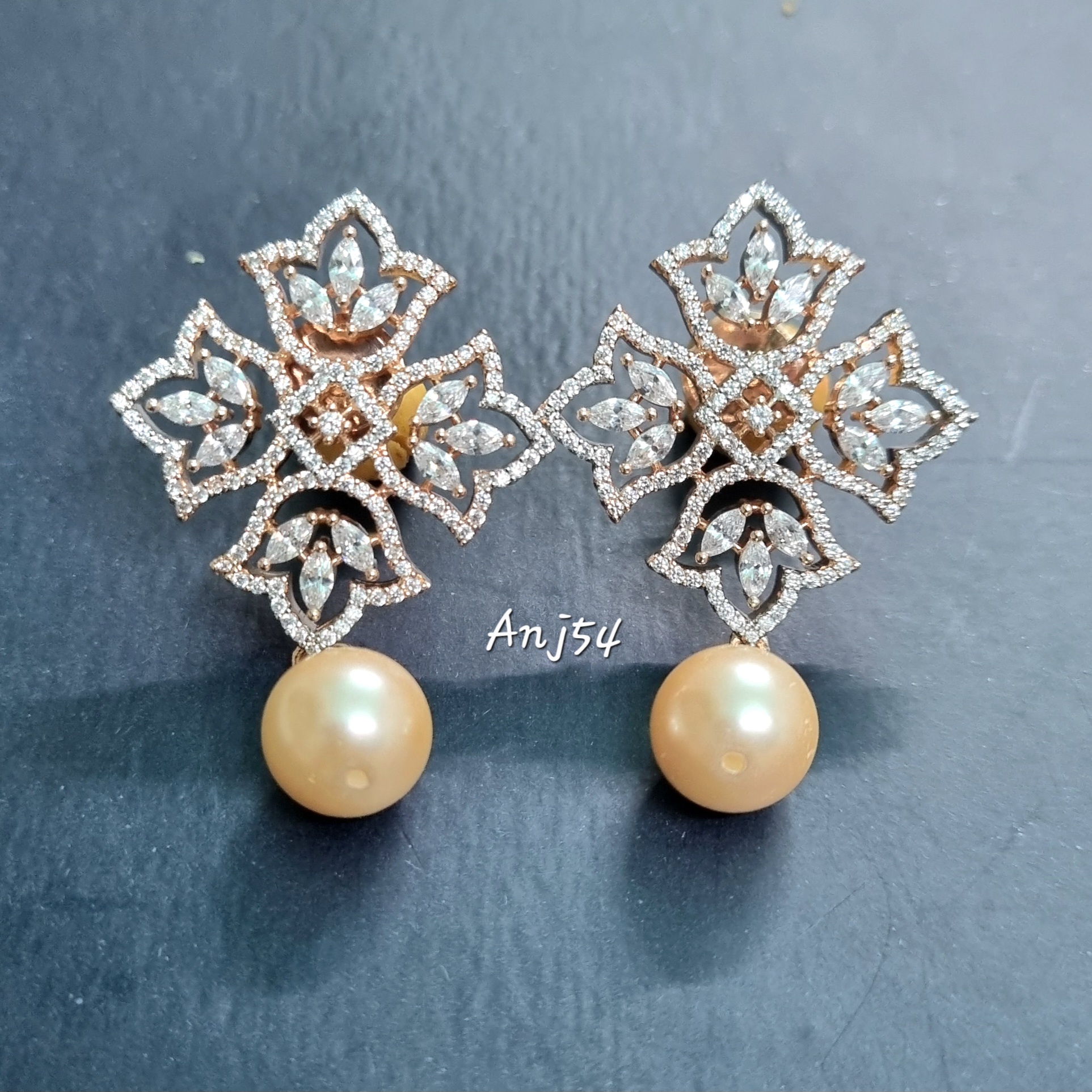 Elegant Pearl and Crystal Earrings