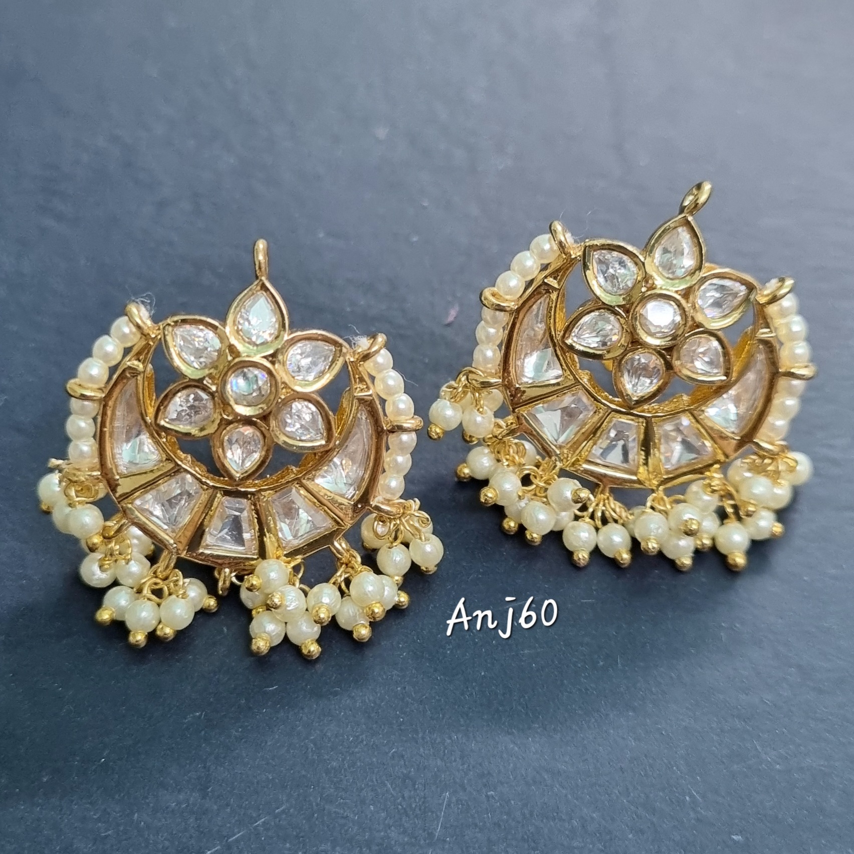 Traditional Kundan Pearl Earrings