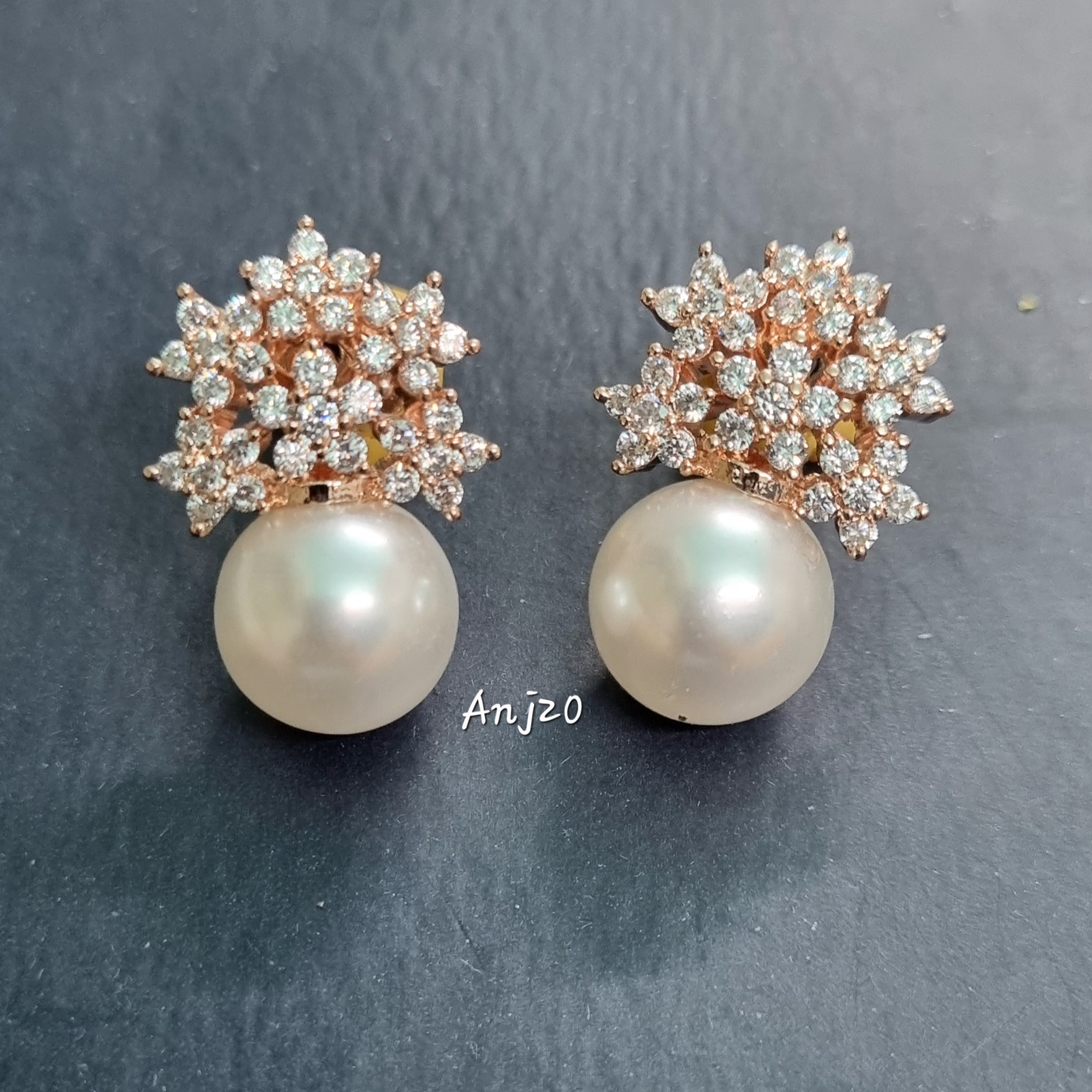 Elegant Pearl and Crystal Earrings