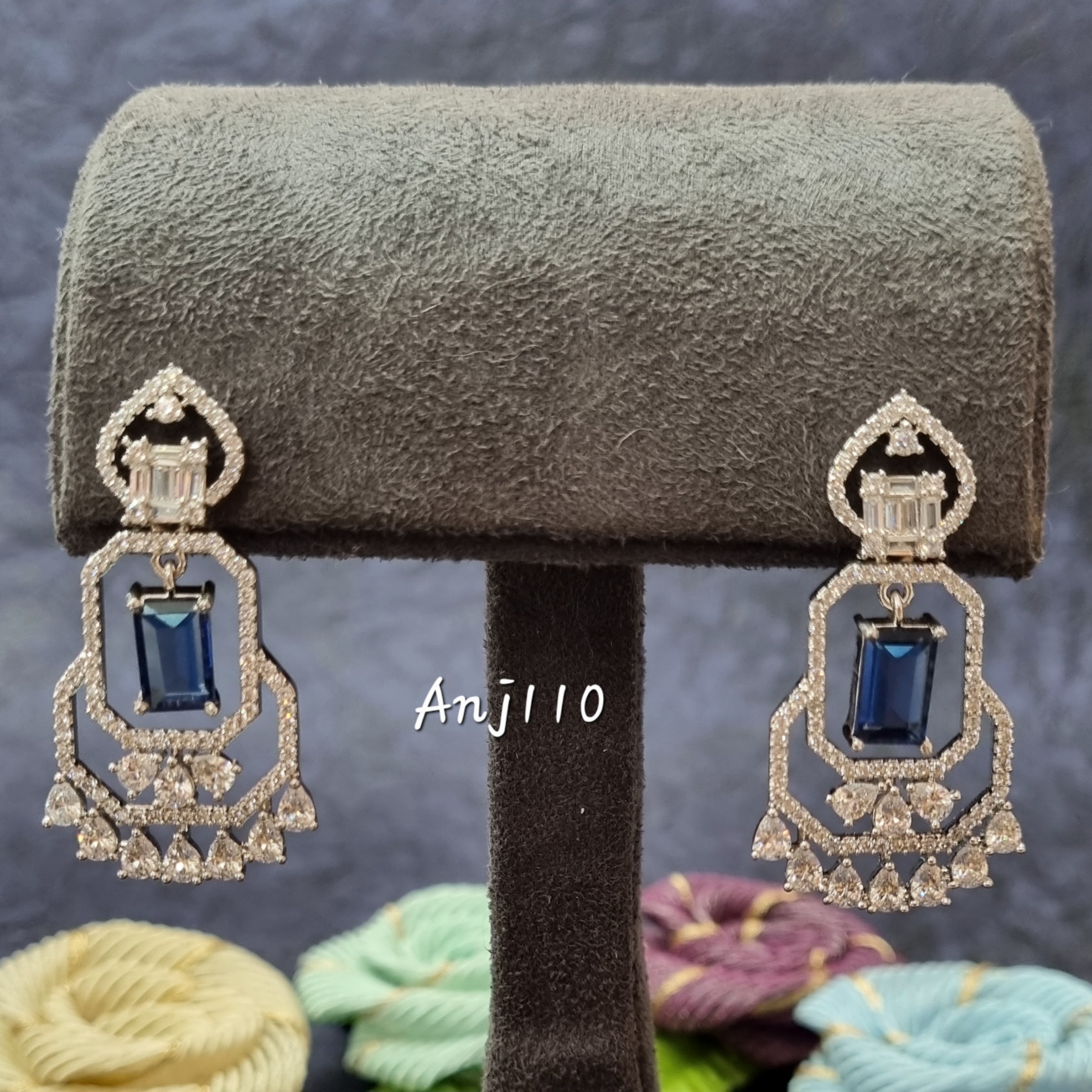 Elegant Sapphire Drop Earrings