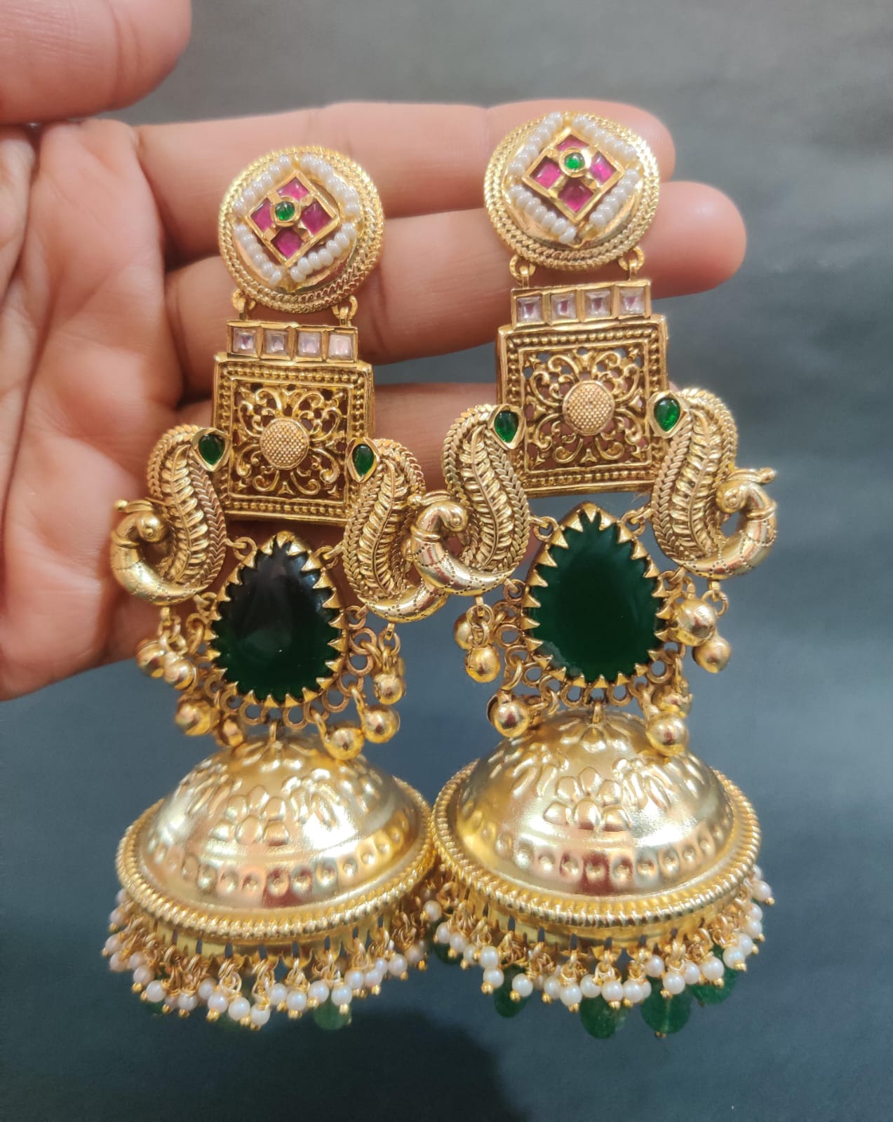 Traditional Indian Jhumka Earrings
