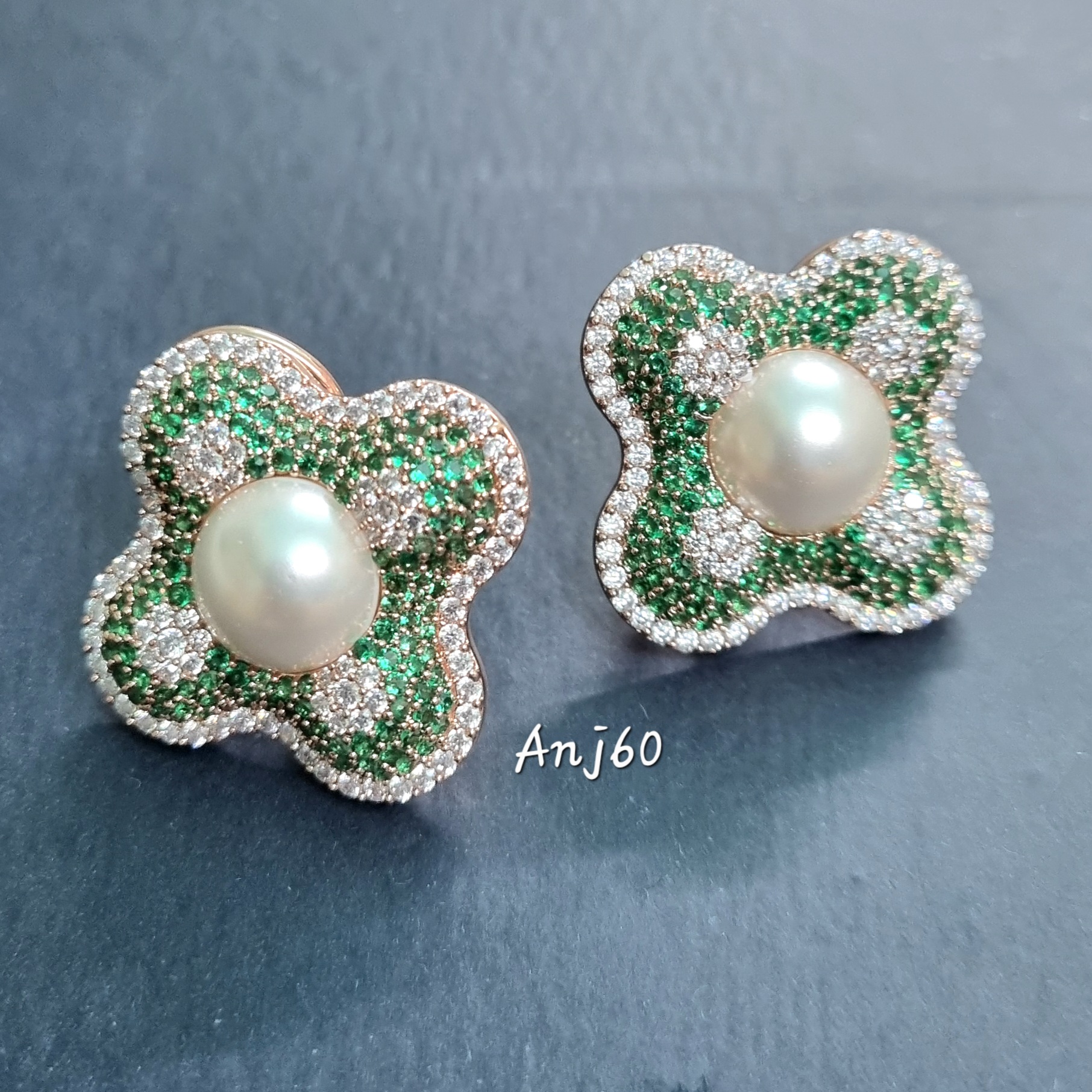 Elegant Pearl and Gemstone Earrings