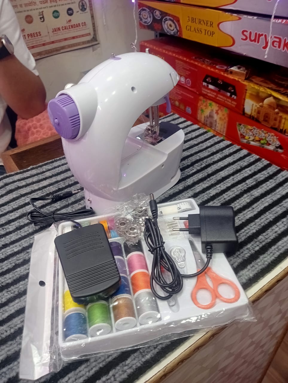 JT LAKSHMI PARTABLE SEWING MACHINE WITH SEWING KIT FREE