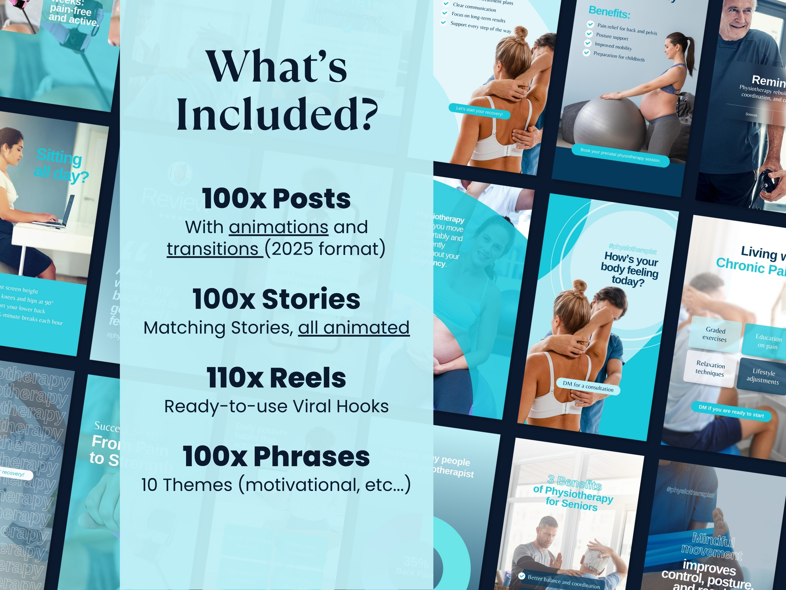 Physiotherapy Social Media Video Templates Pack