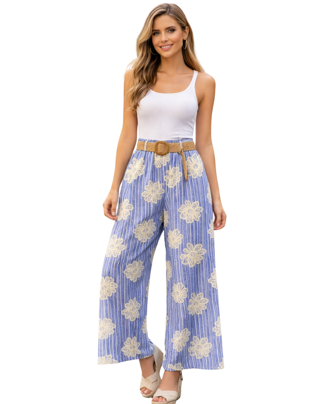 Pantaloni Palazzo Floreali