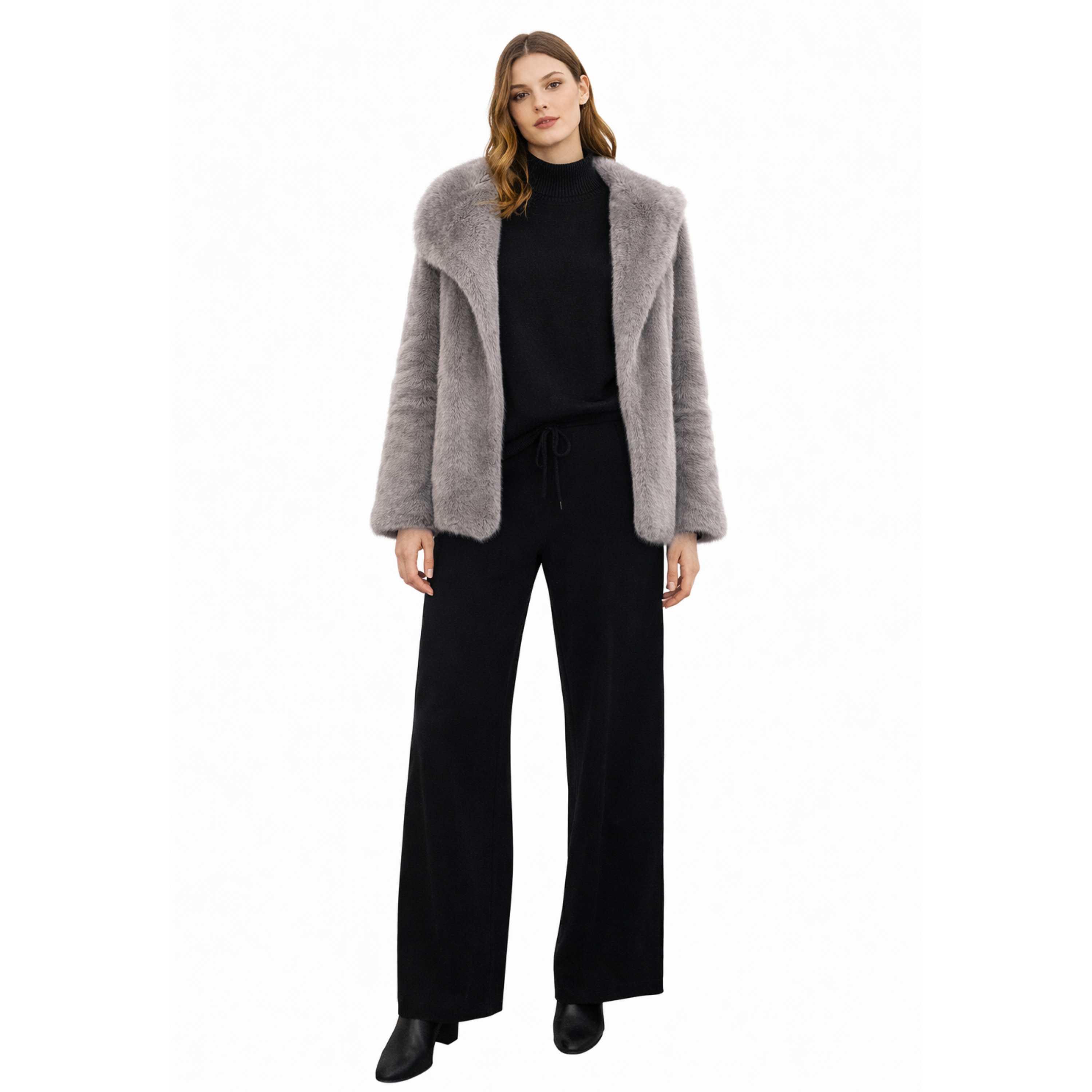 Black knit loungewear set