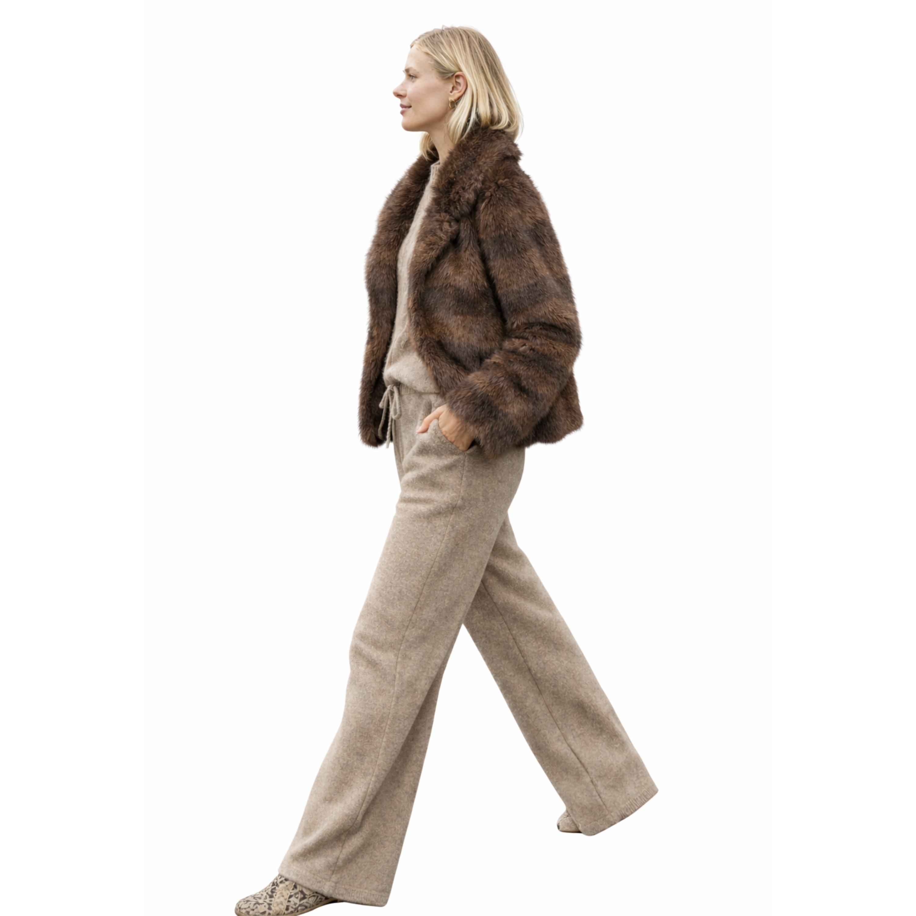 “Faux fur jacket”