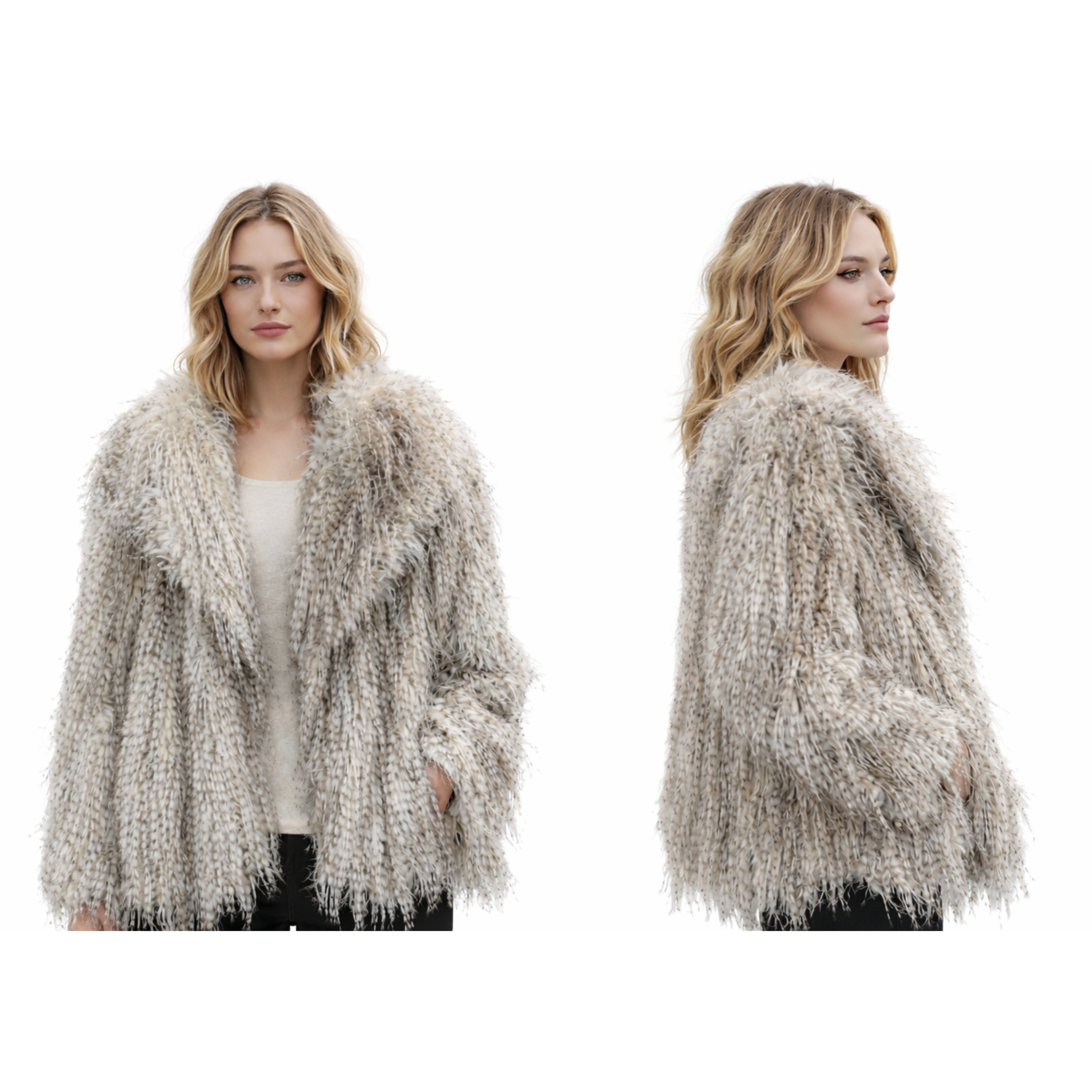 Faux Fur Shaggy Coat