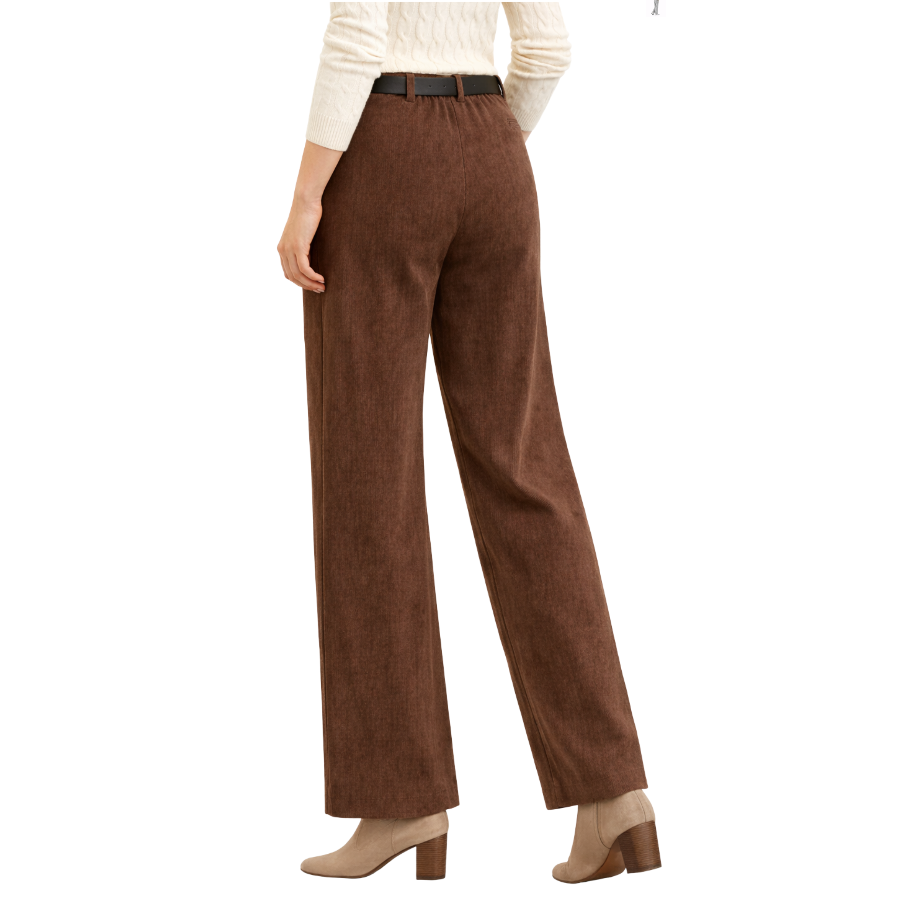 Pantaloni larghi marroni