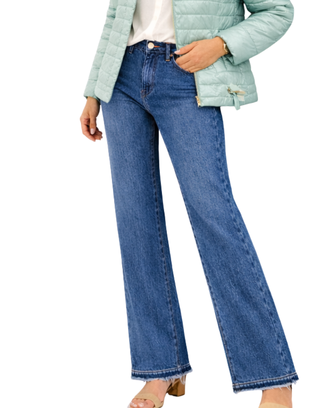 Jeans a gamba larga donna