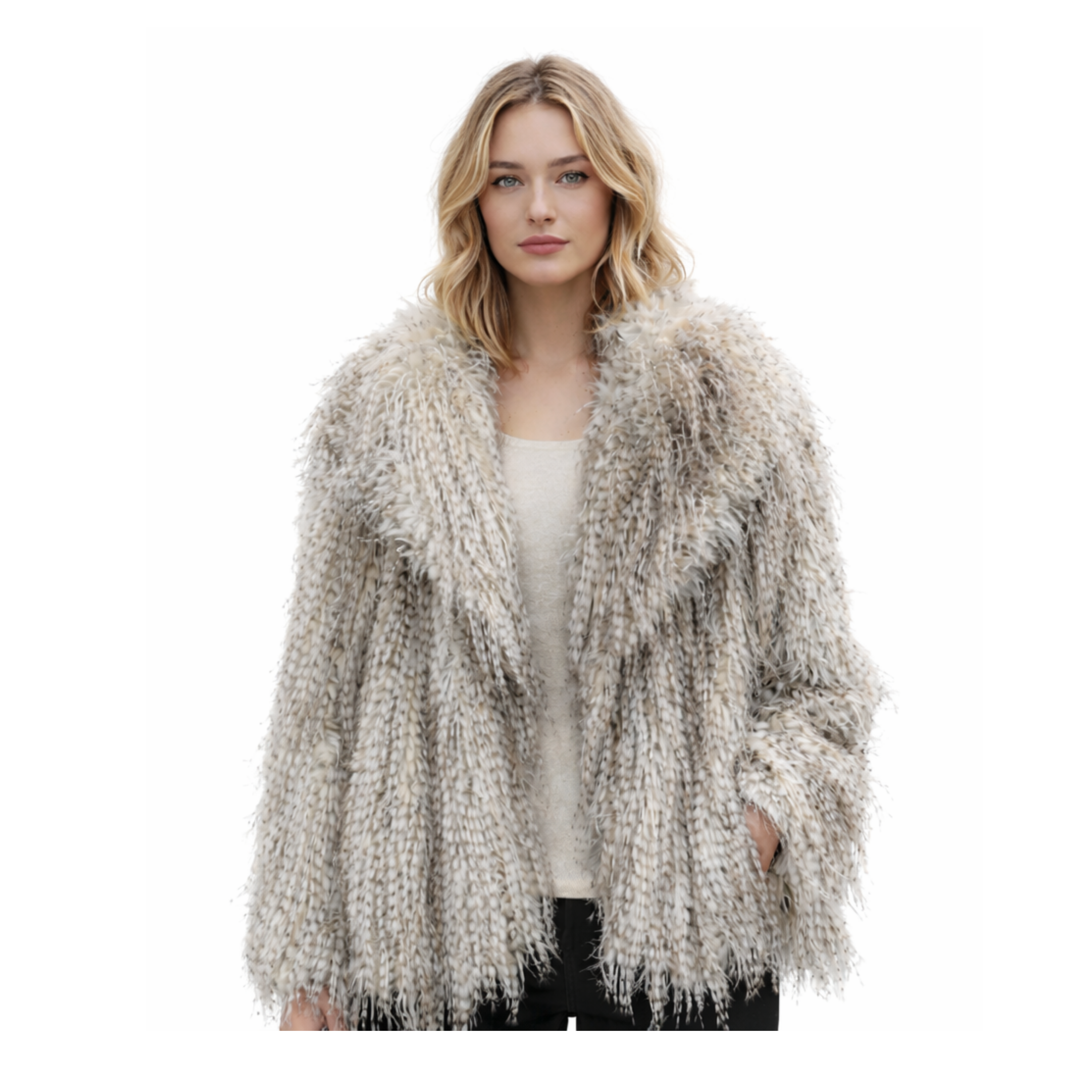 Faux Fur Shaggy Coat