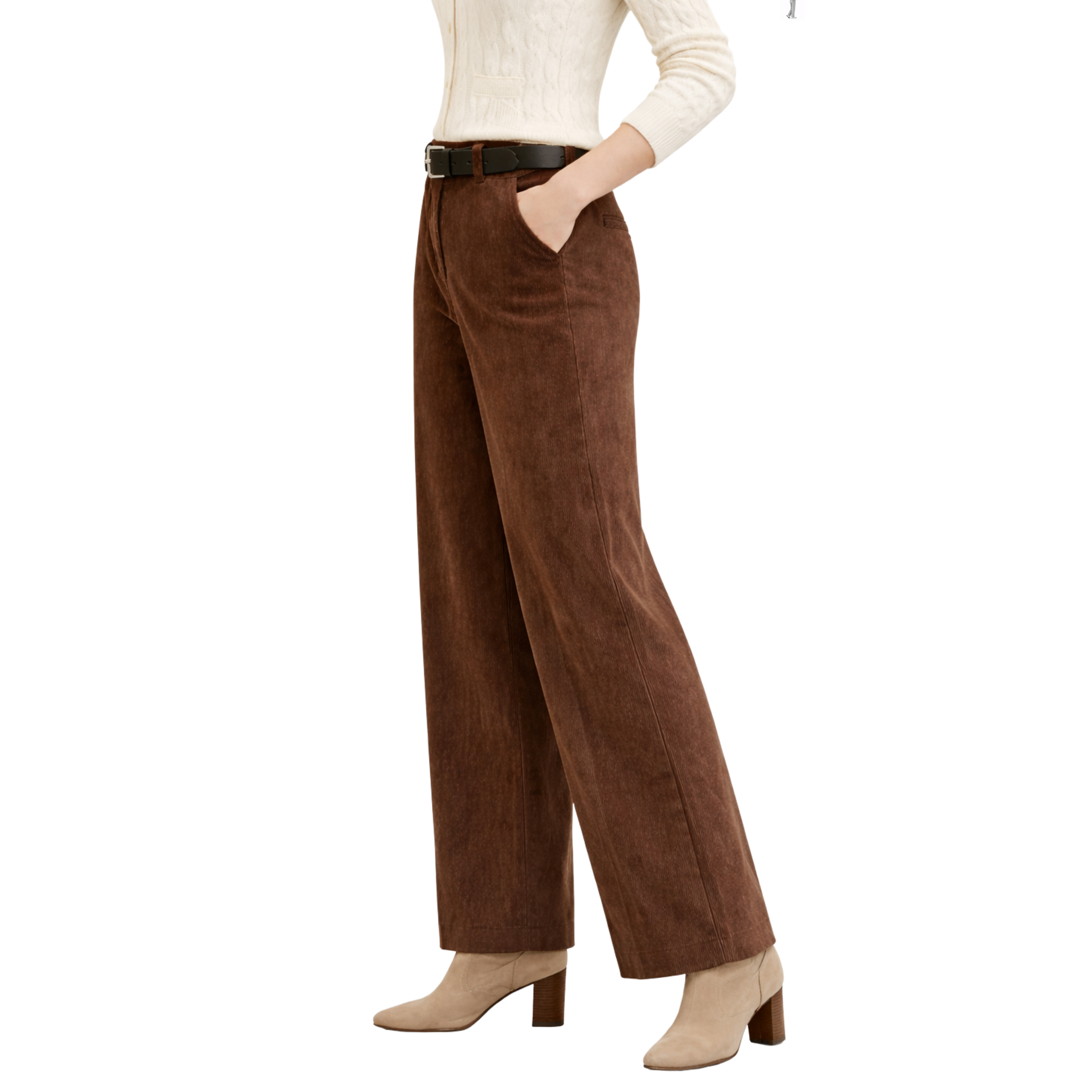 Pantaloni larghi marroni