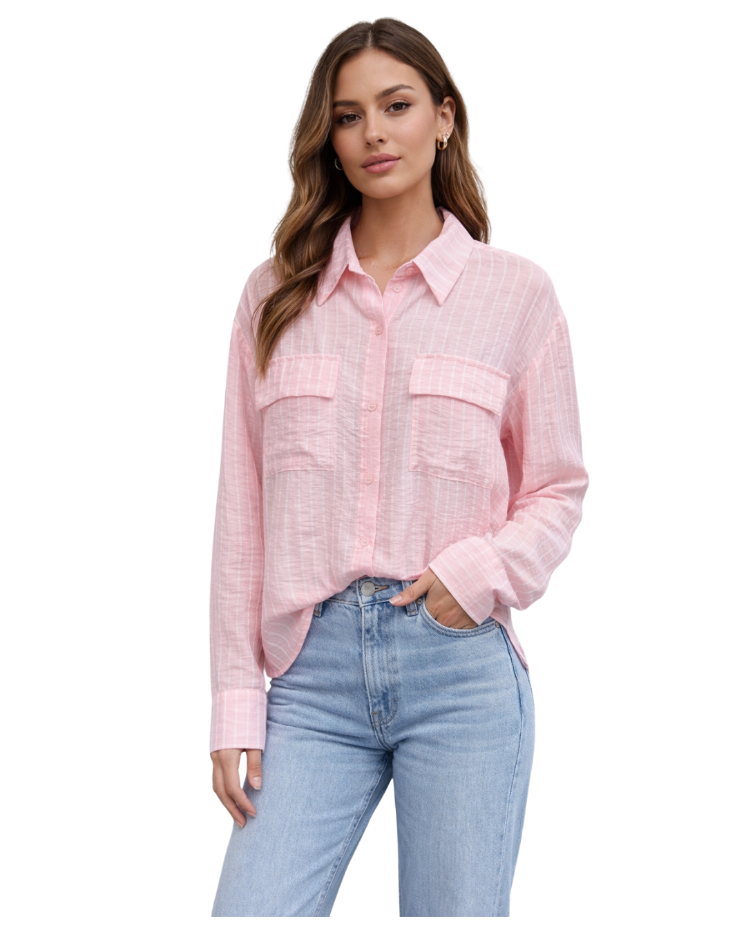 Camicia In Tencel Rosa