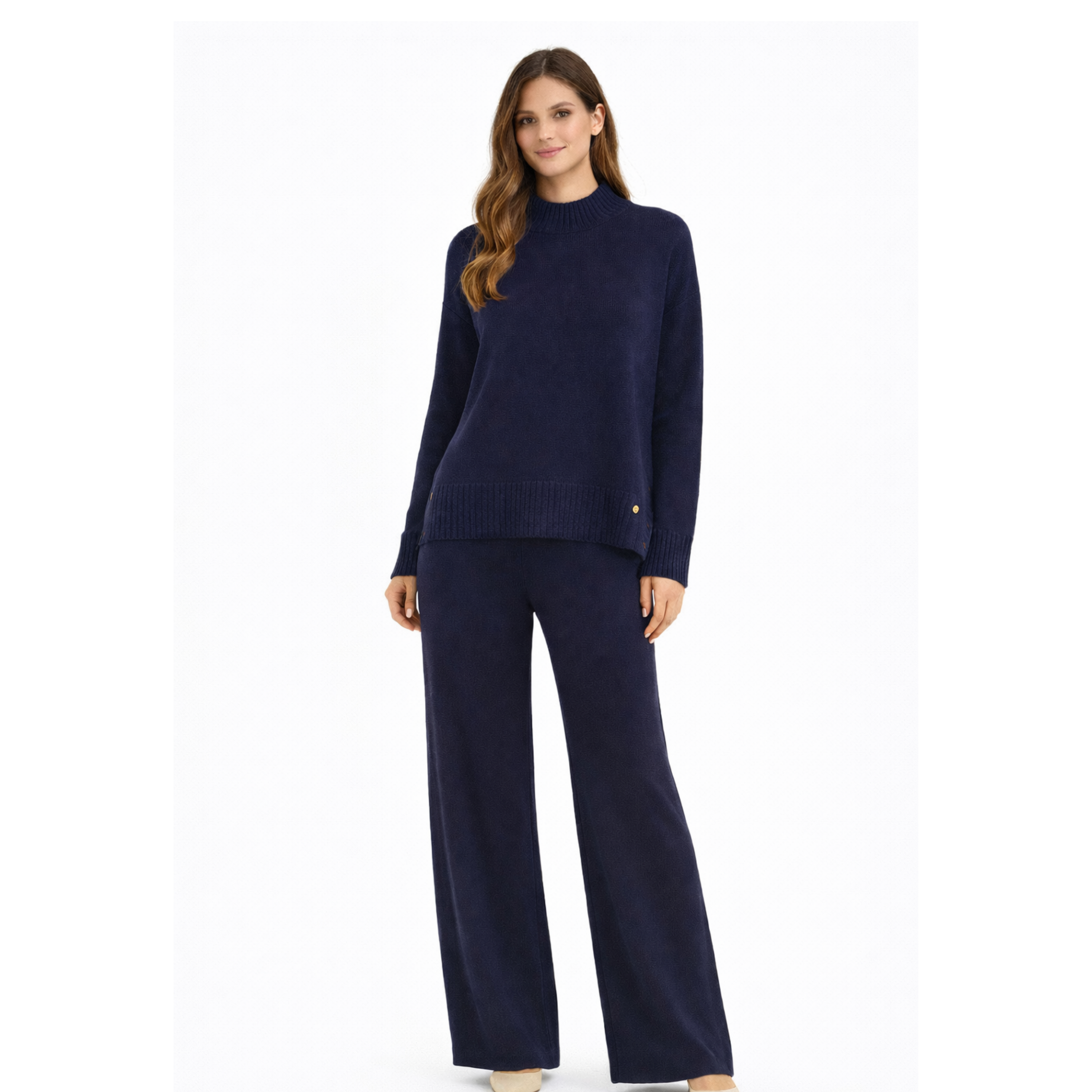 Navy Blue Knitwear Set