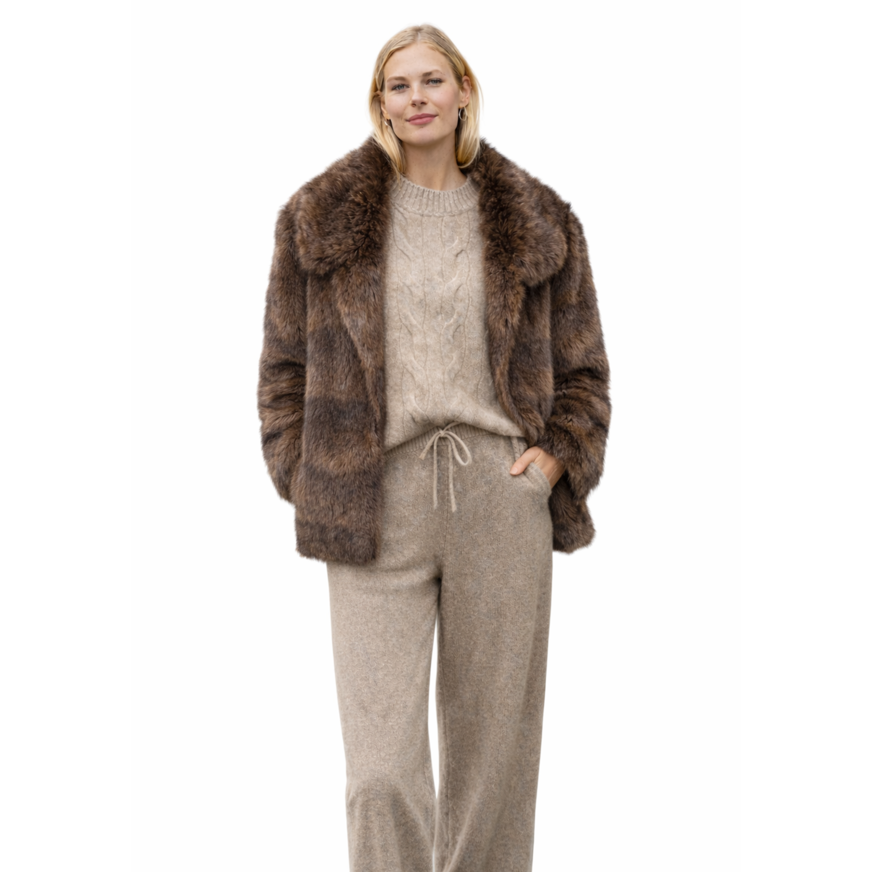 “Faux fur jacket”