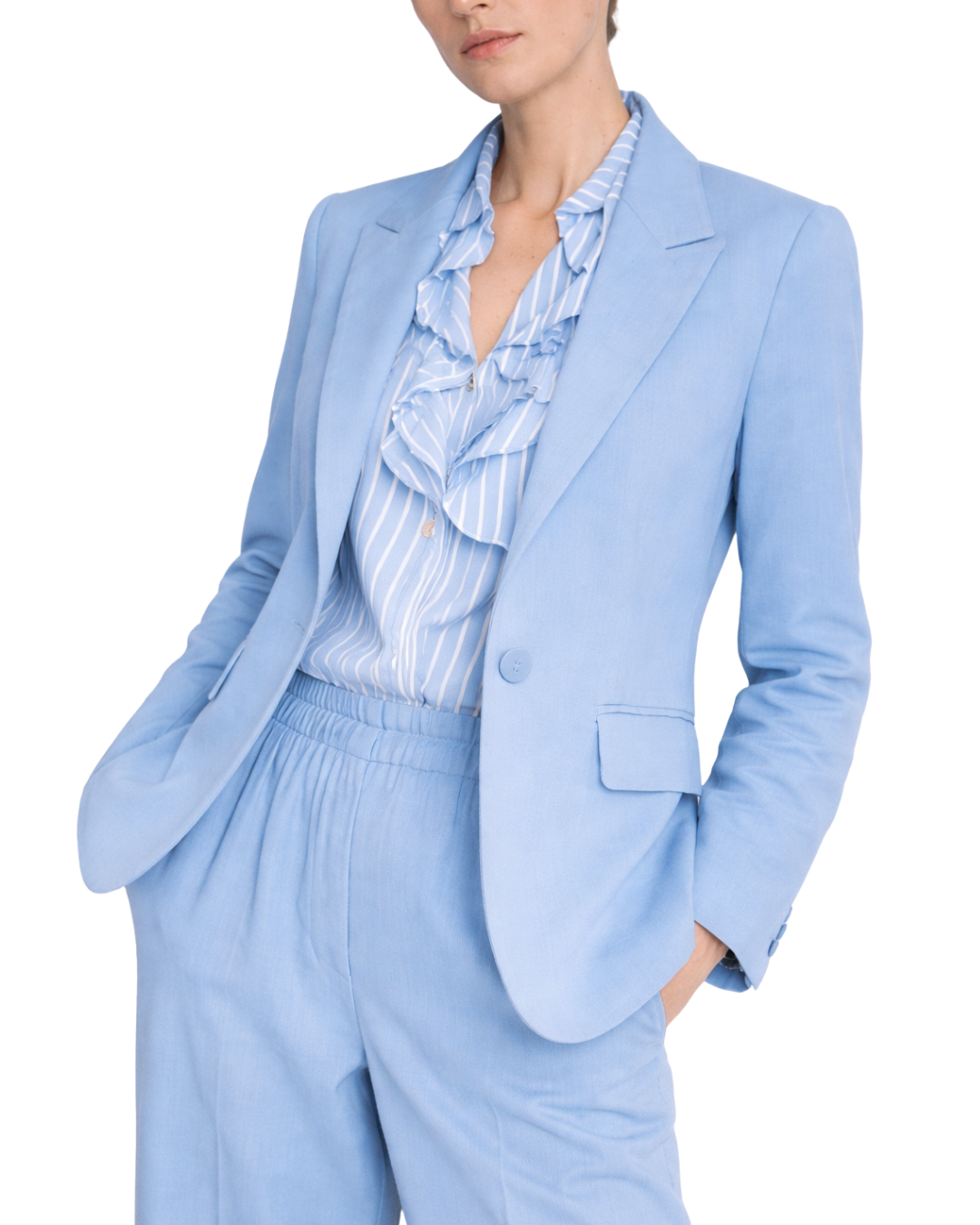 Blazer Celeste In Punto Roma