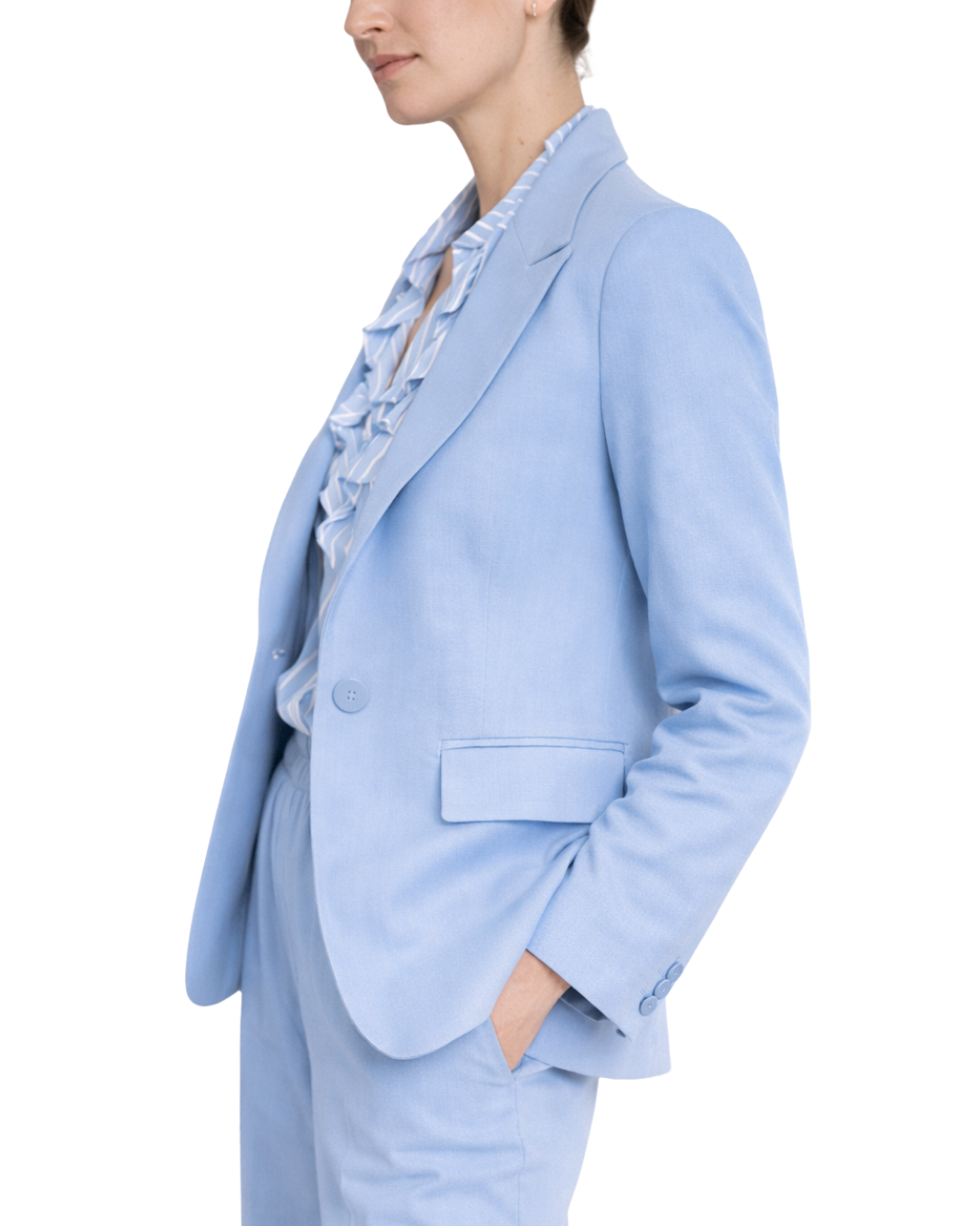 Blazer Celeste In Punto Roma