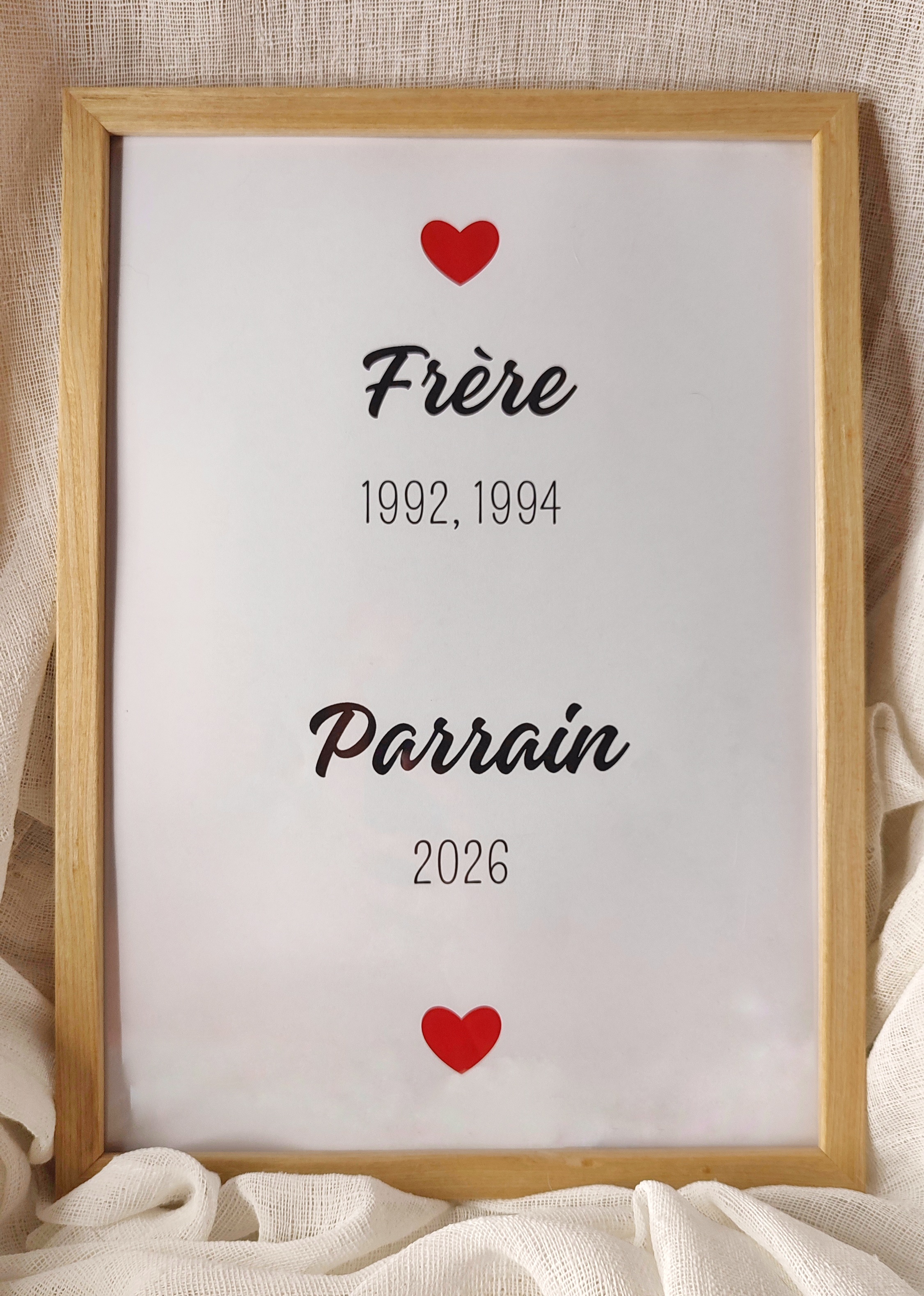 Affiche personnalisée Frère & Parrain