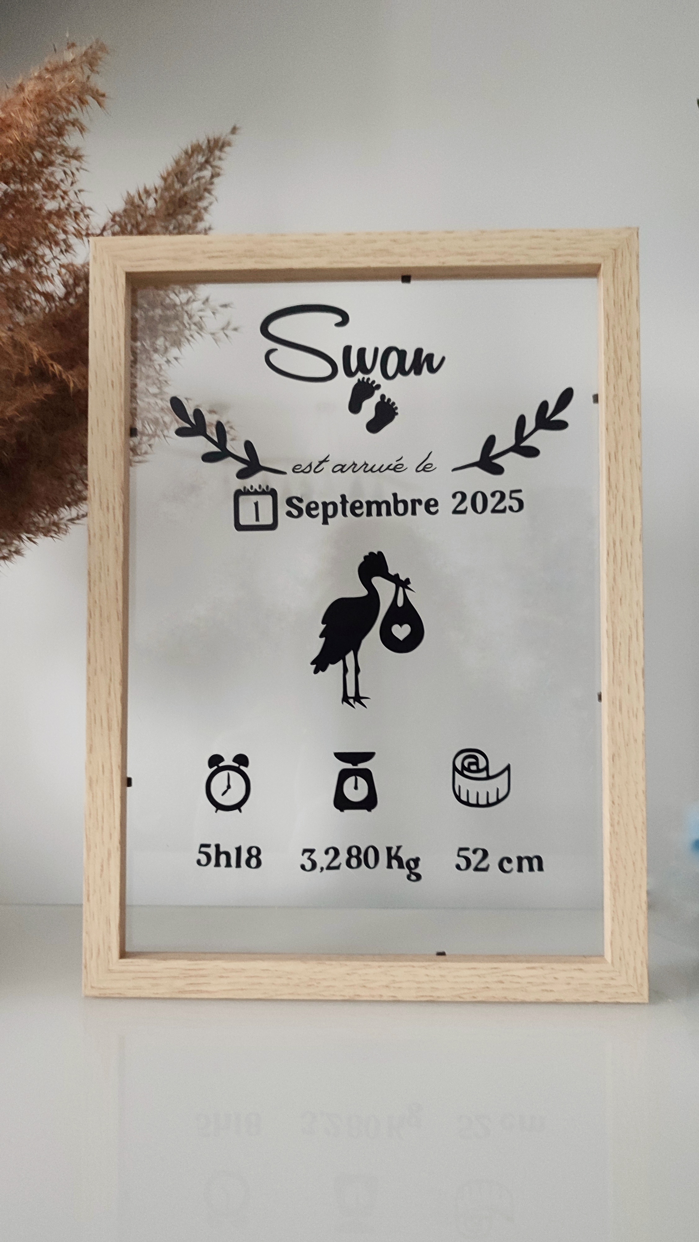 Cadre personnalisé naissance