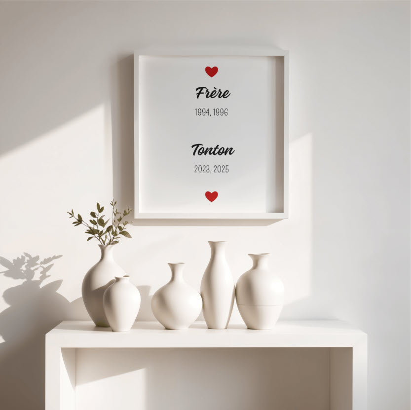Affiche personnalisée Frère & Tonton