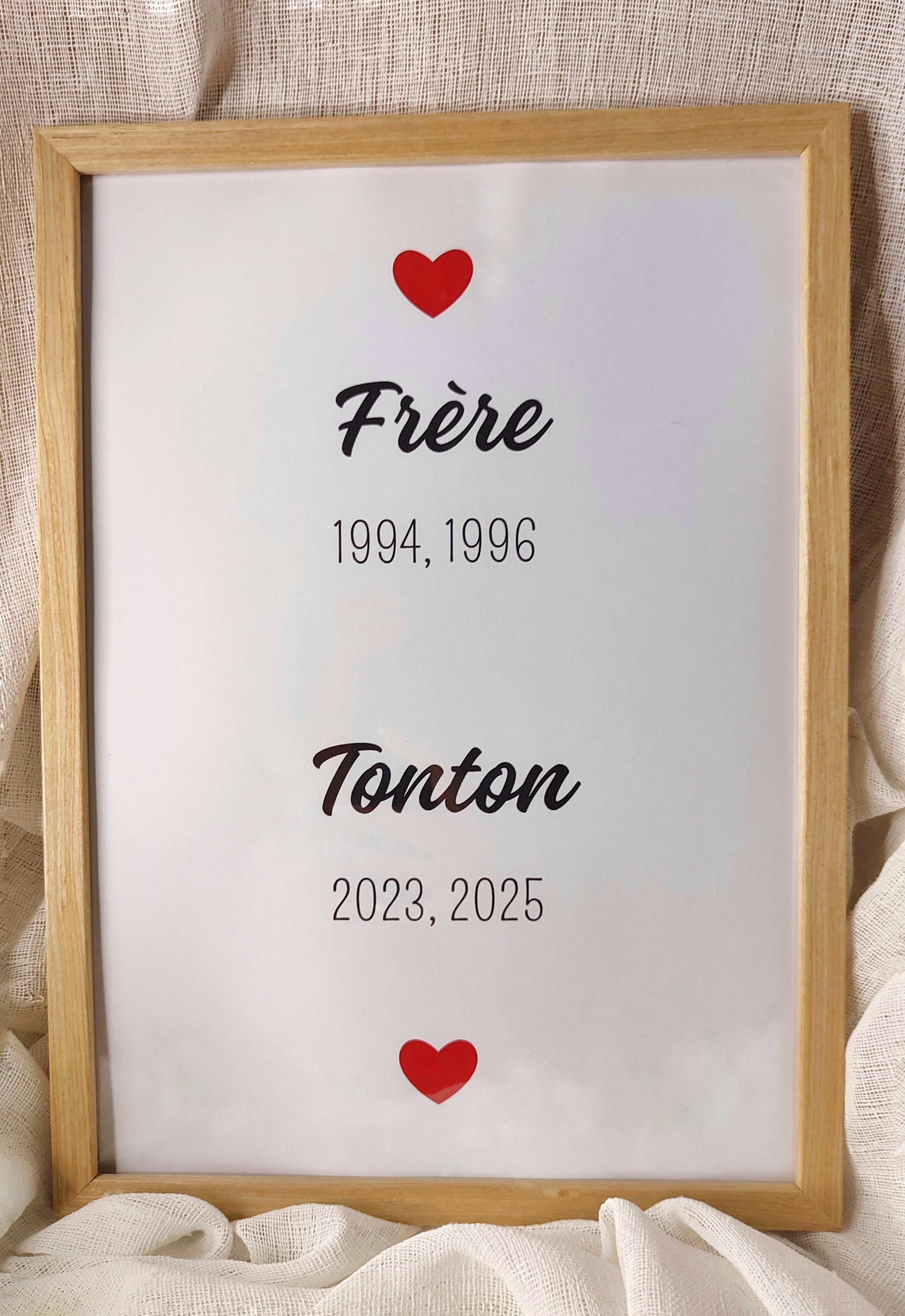 Affiche personnalisée Frère & Tonton