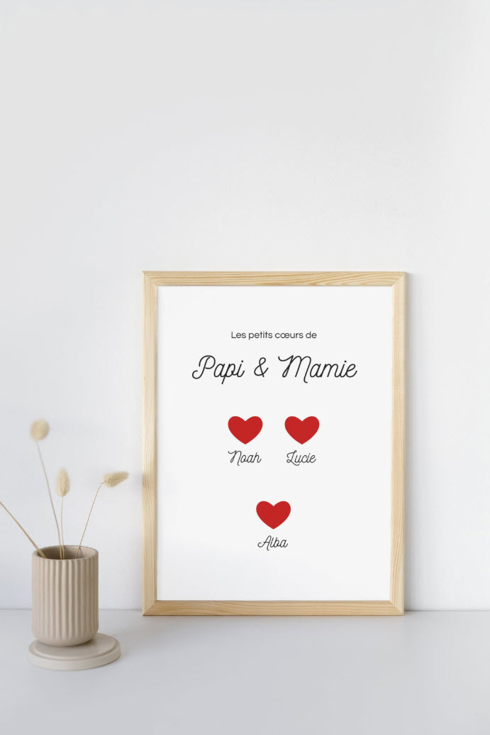 Affiche personnalisée Papi & Mamie