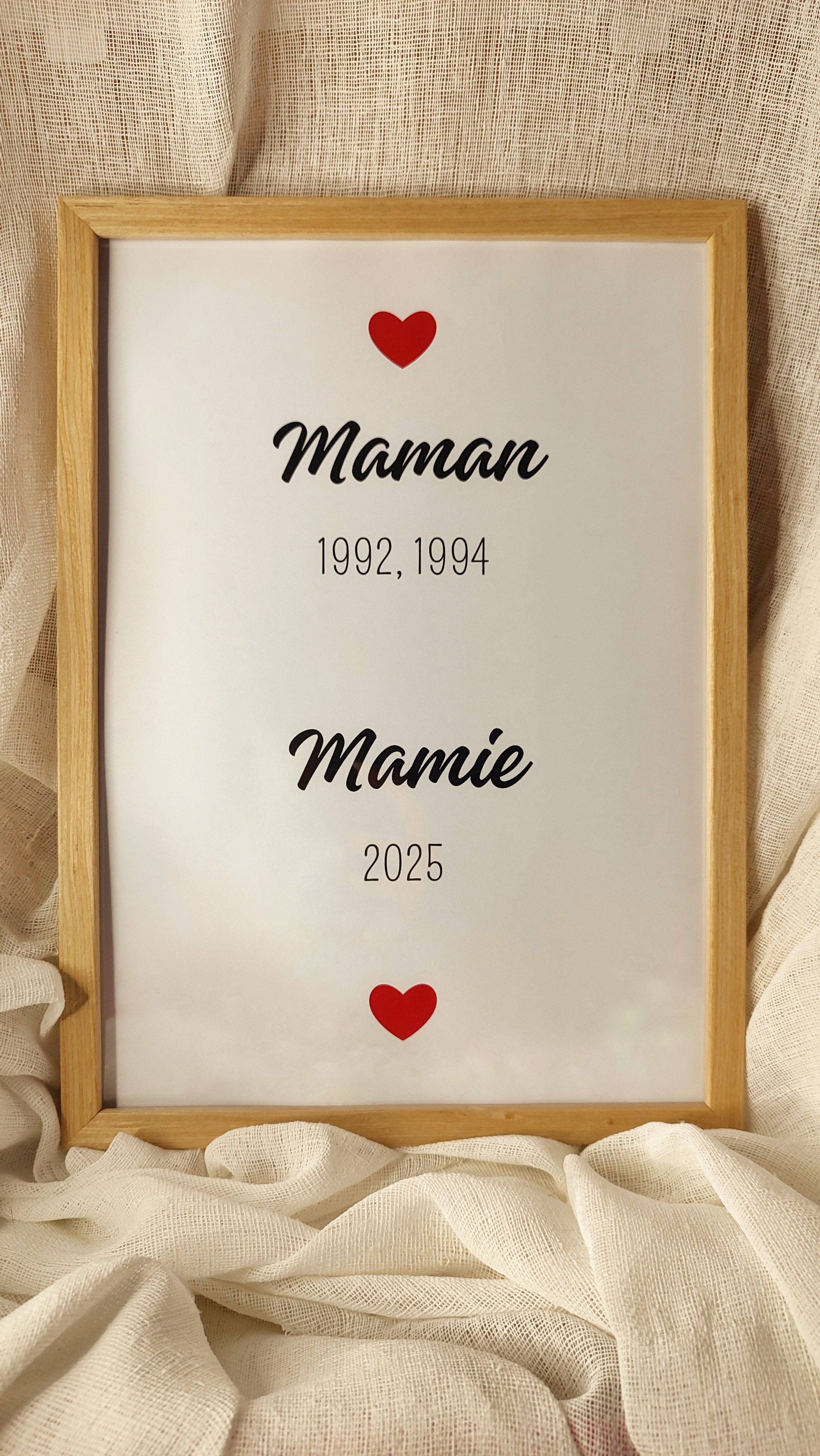 Affiche personnalisée Maman & Mamie