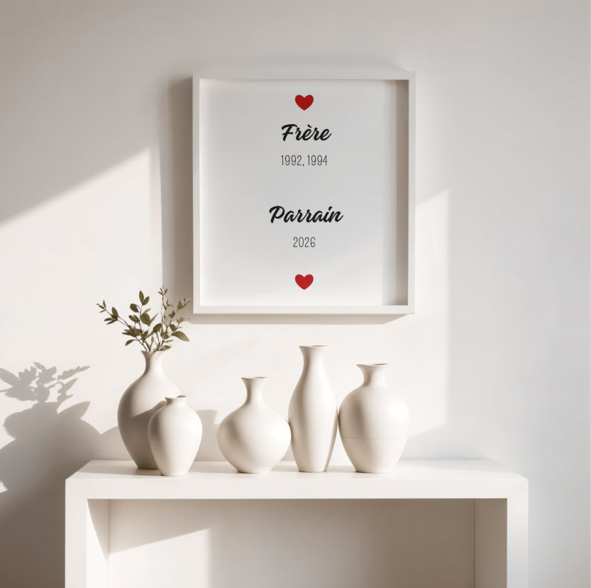 Affiche personnalisée Frère & Parrain
