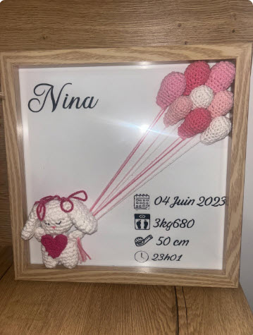 Cadre personnalisé naissance