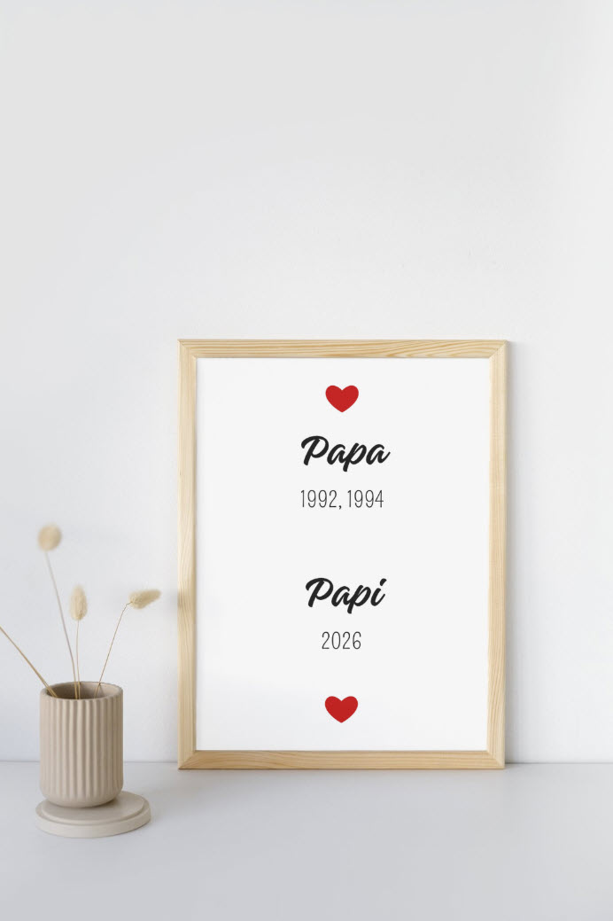 Affiche personnalisée Papa & Papi