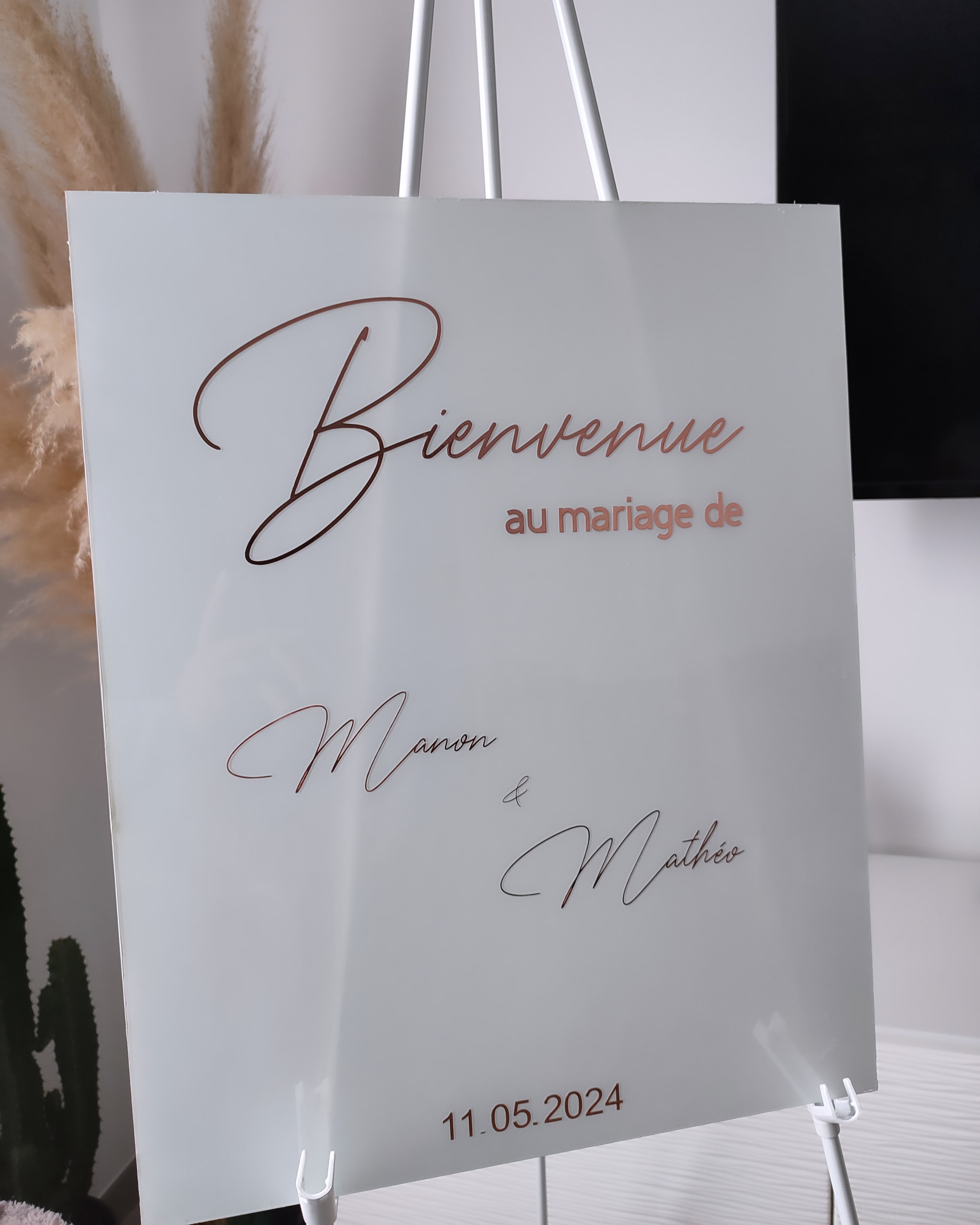 Panneau de bienvenue pour cérémonie