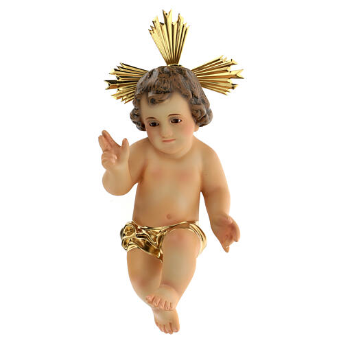 Niño Jesús en madera vestido dorado