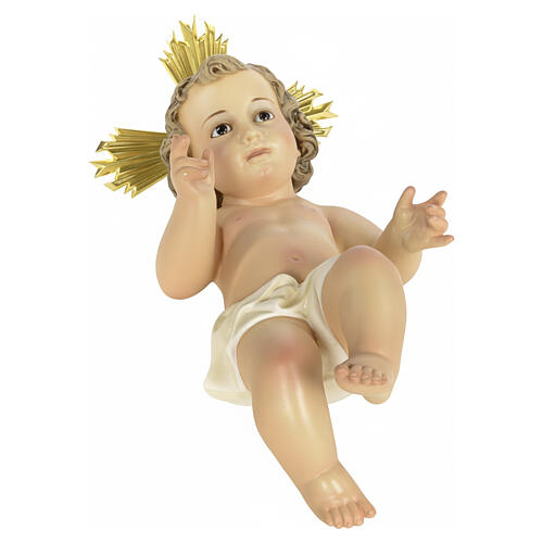 Niño Jesús con aureola 40cm pasta de madera