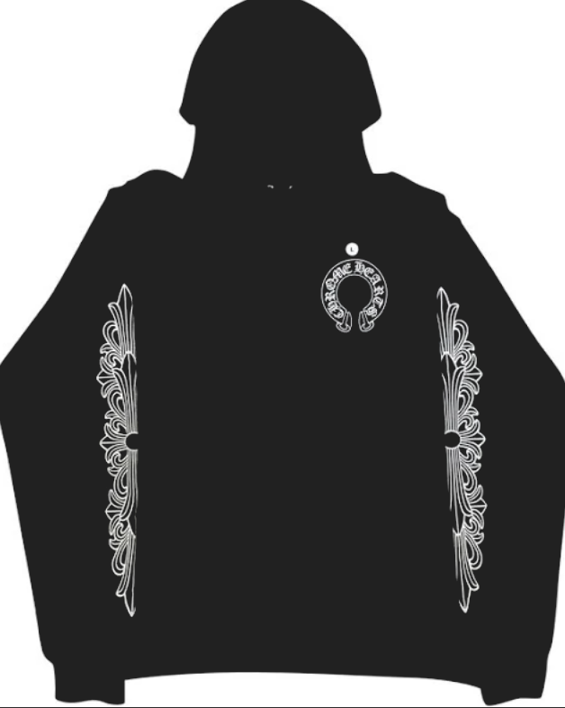 Chrome hoodie non zip up 