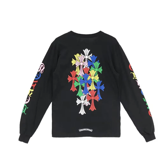 Chrome Hearts Multicolor Cross Long Sleeve Shirt