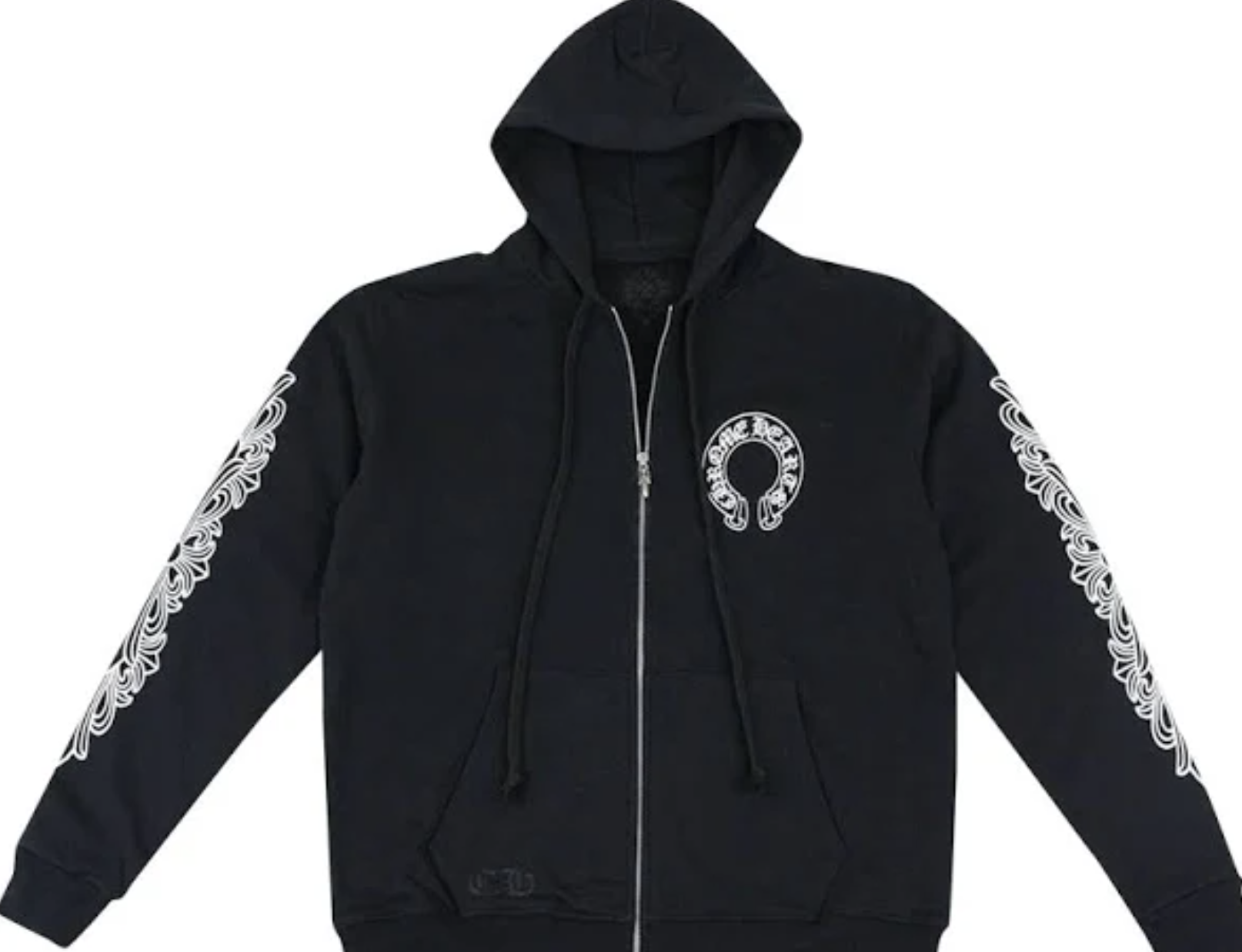 Chrome zip up black