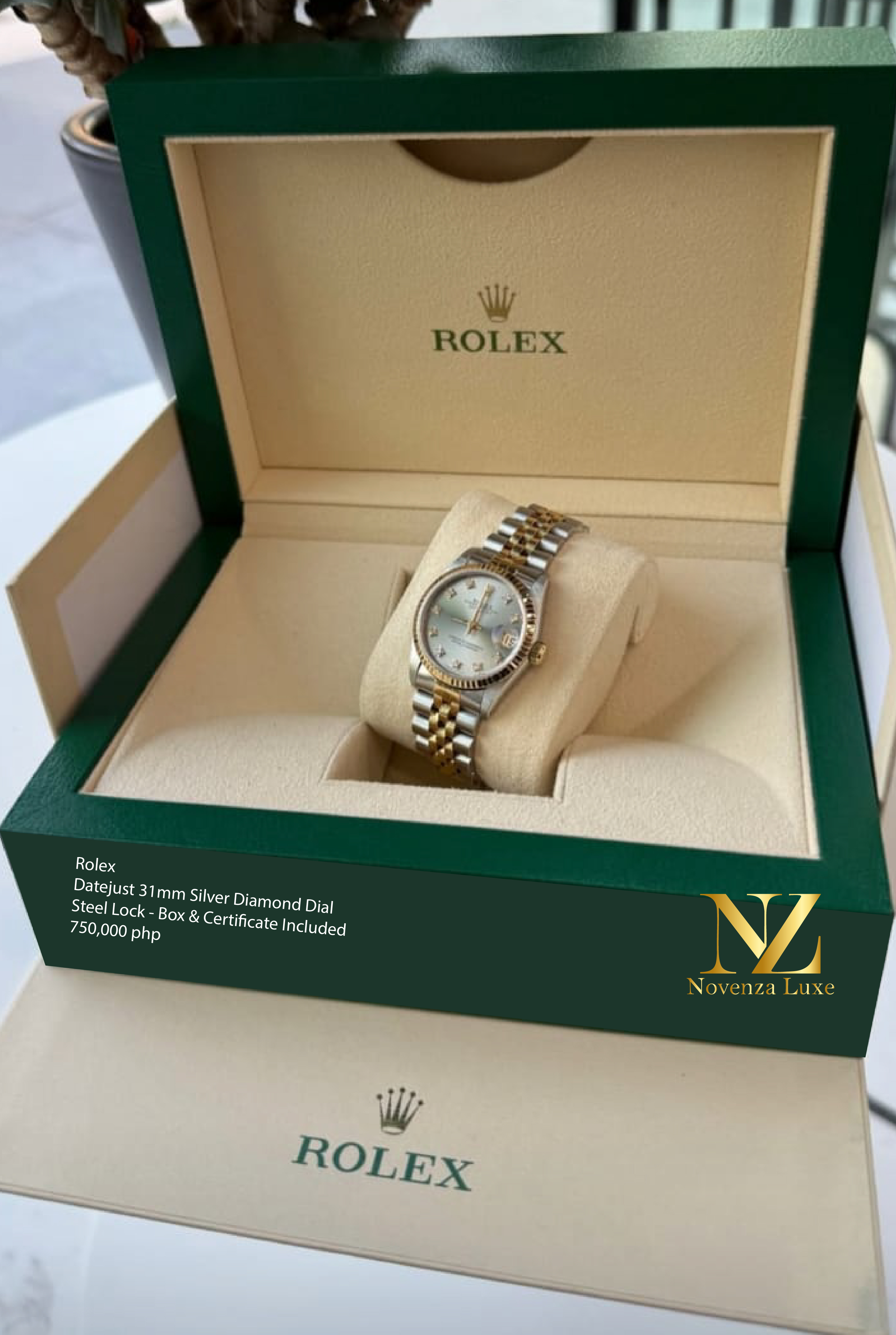 Rolex Datejust 31mm — Silver Diamond Dial