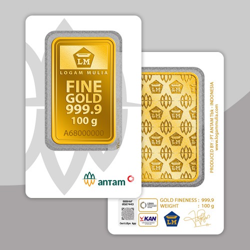 Emas Batangan Antam 100 Gram Rp. 238.925.000