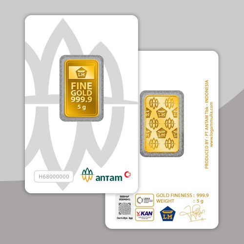 Emas Batangan Antam 5 Gram Rp. 11.946.250