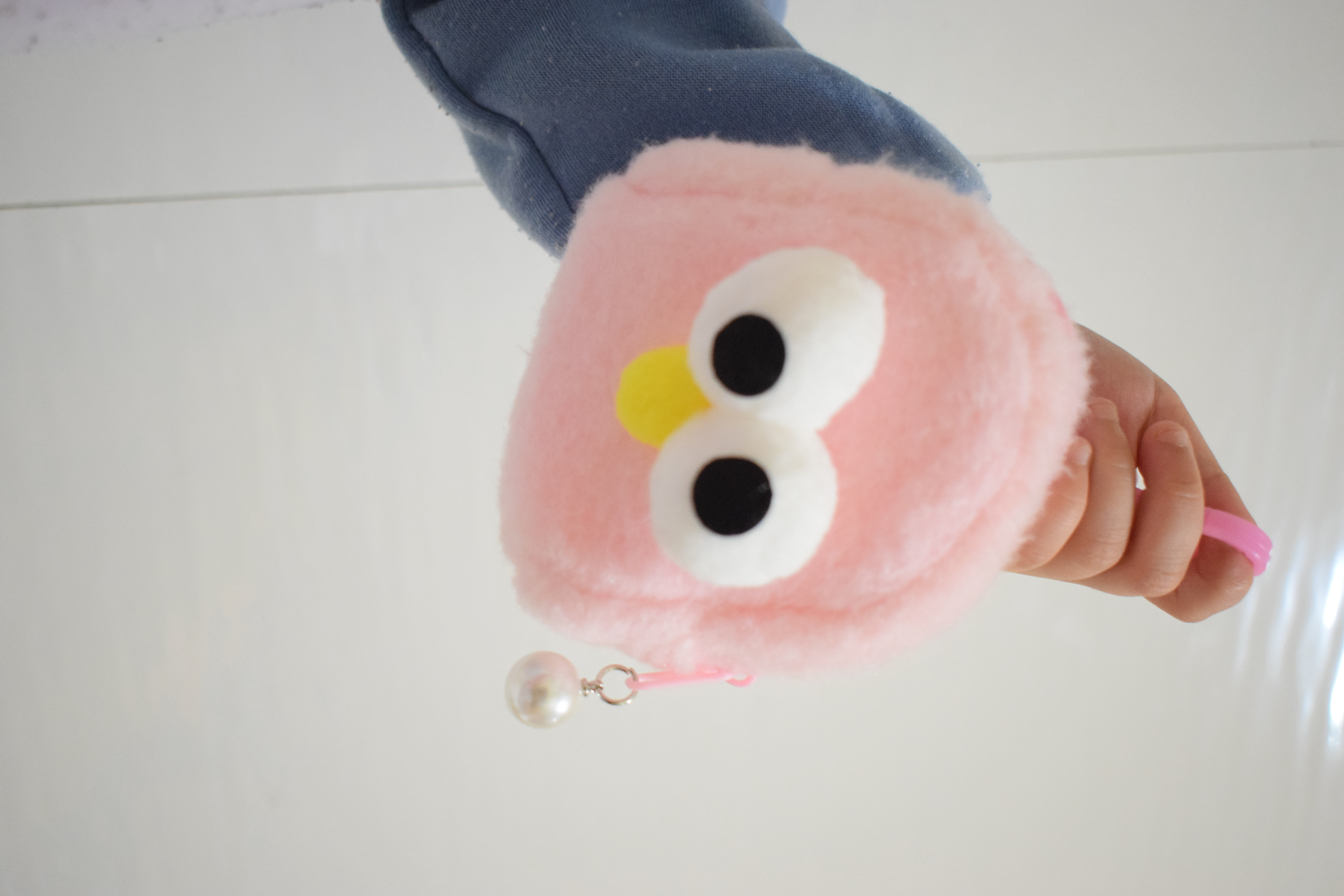 Wiggly Eyes Pink Coin  PlushPurse