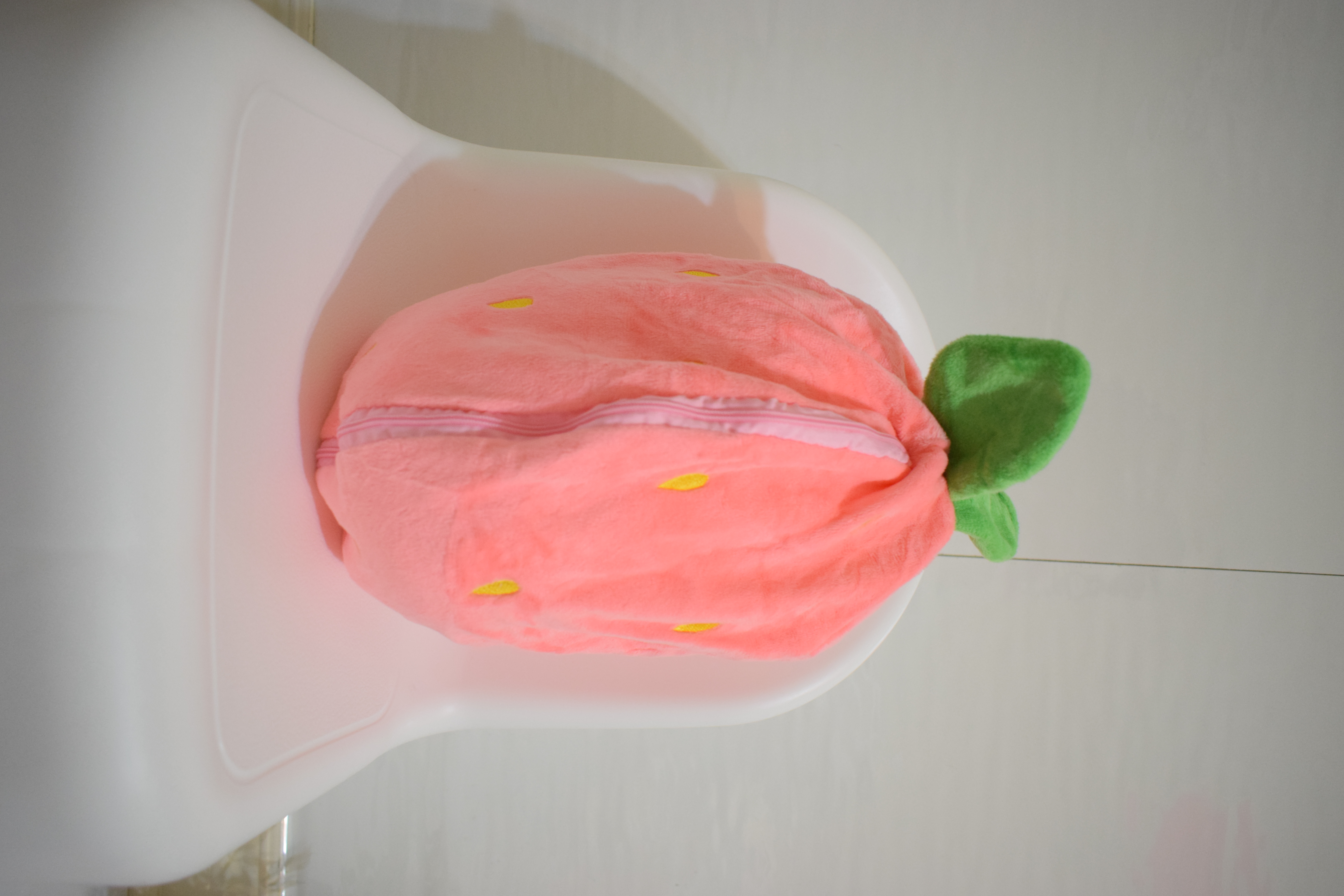 Plush Bunny Toy with Strawberry Blanket